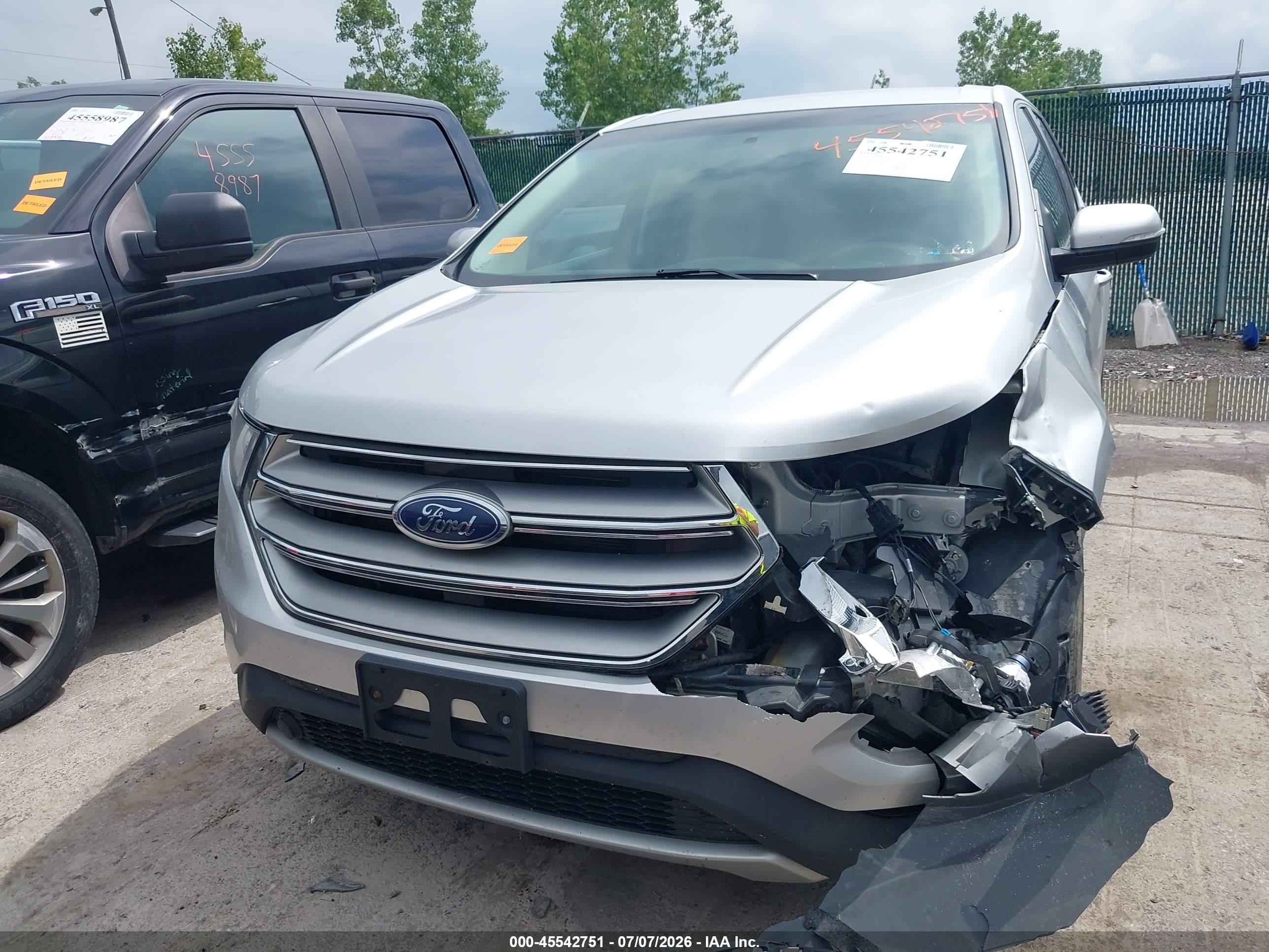 2015 Ford Edge Sel Silver vin: 2FMTK3J90FBB31308