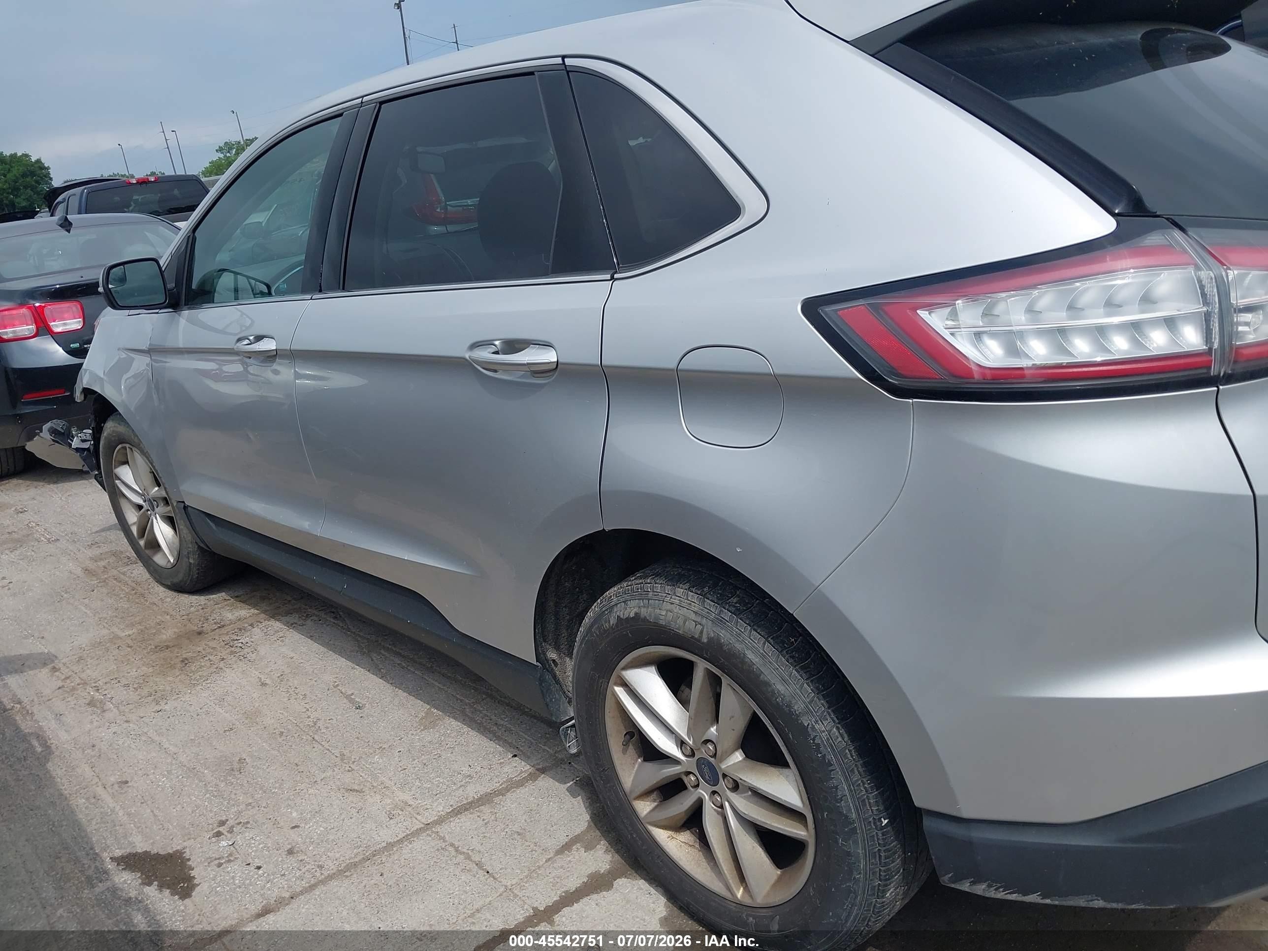 2015 Ford Edge Sel Silver vin: 2FMTK3J90FBB31308