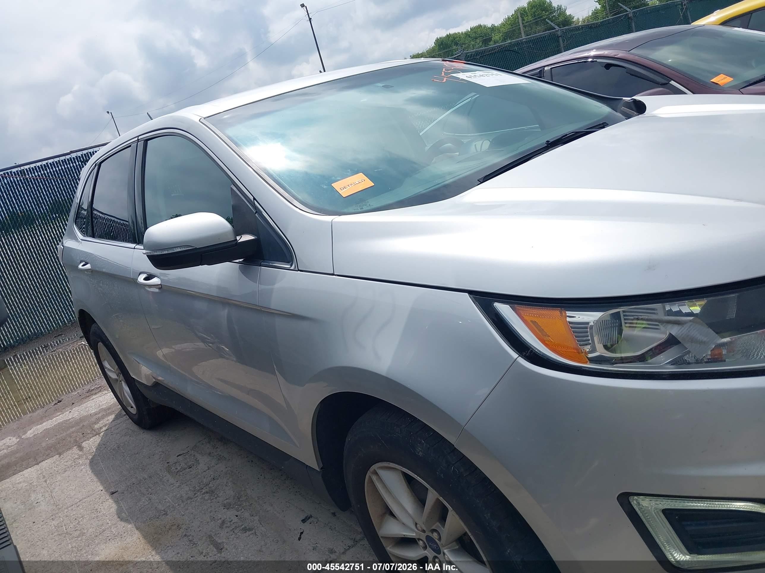 2015 Ford Edge Sel Silver vin: 2FMTK3J90FBB31308