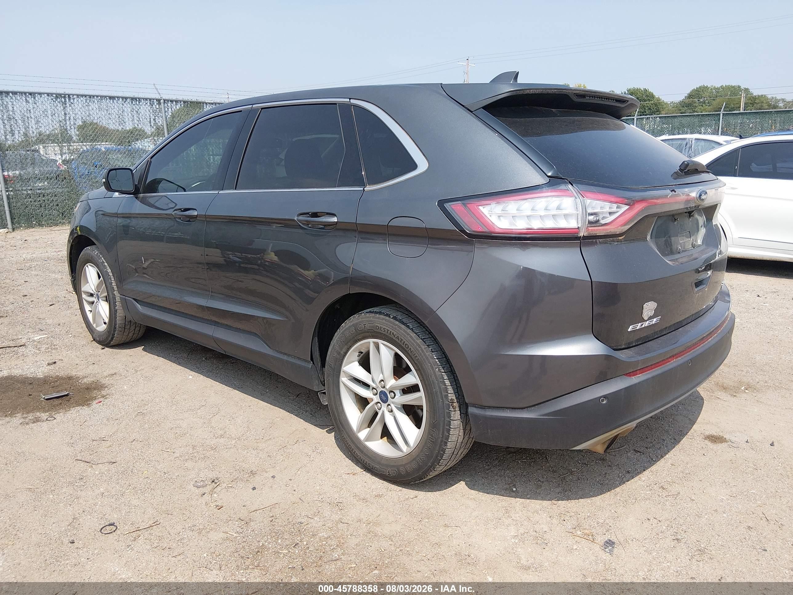 2015 Ford Edge Sel Gray vin: 2FMTK3J90FBB41689