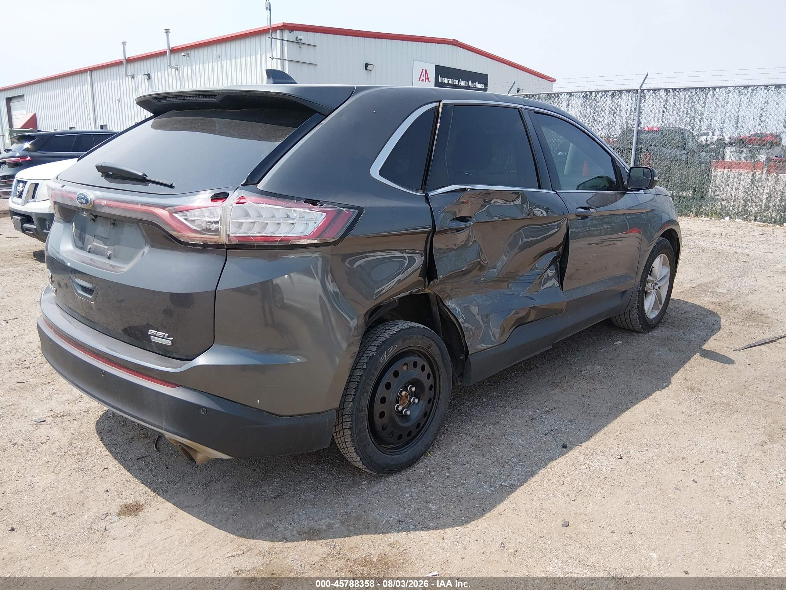2015 Ford Edge Sel Gray vin: 2FMTK3J90FBB41689