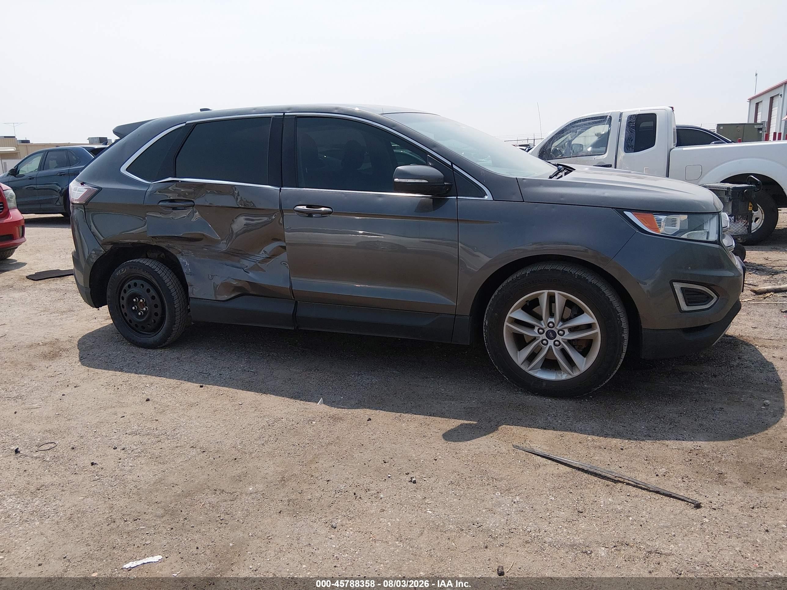2015 Ford Edge Sel Gray vin: 2FMTK3J90FBB41689