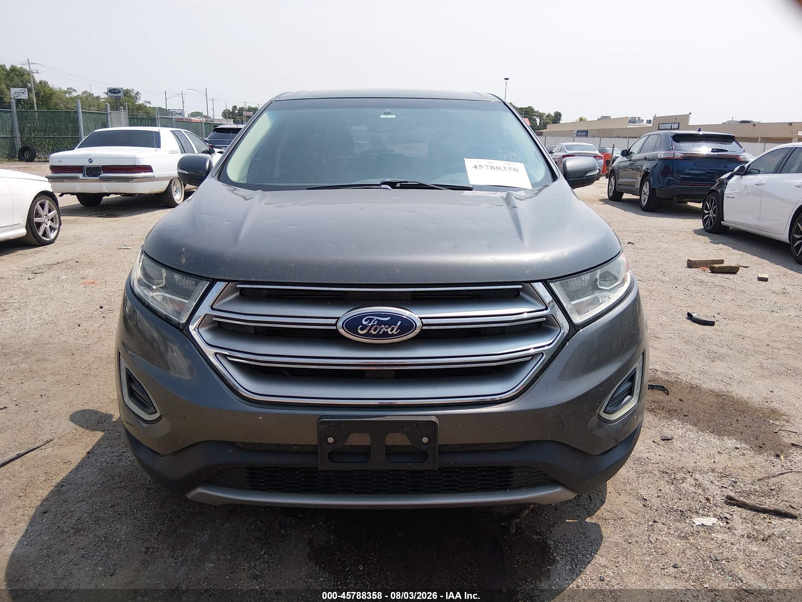 2015 Ford Edge Sel Gray vin: 2FMTK3J90FBB41689