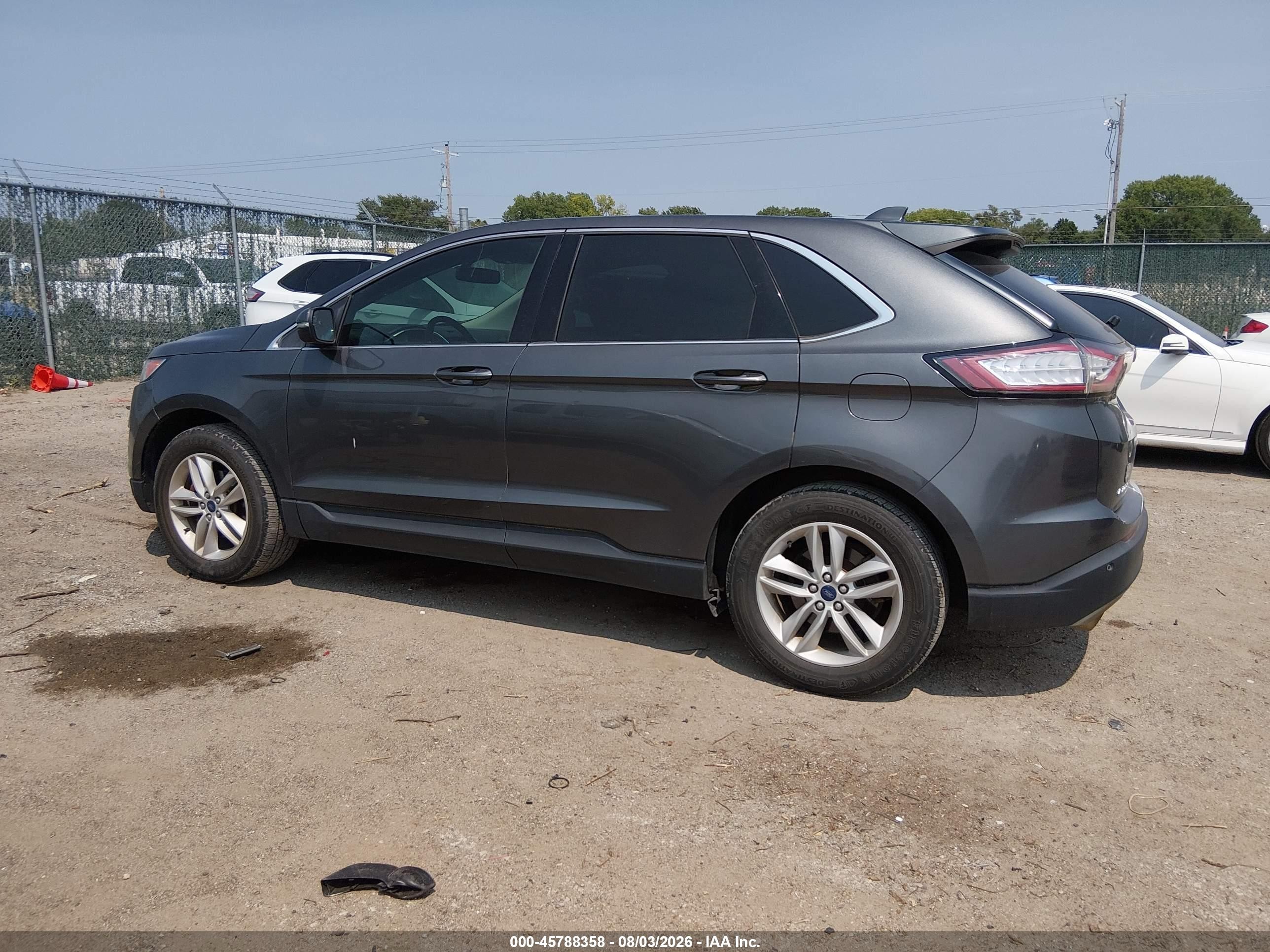 2015 Ford Edge Sel Gray vin: 2FMTK3J90FBB41689