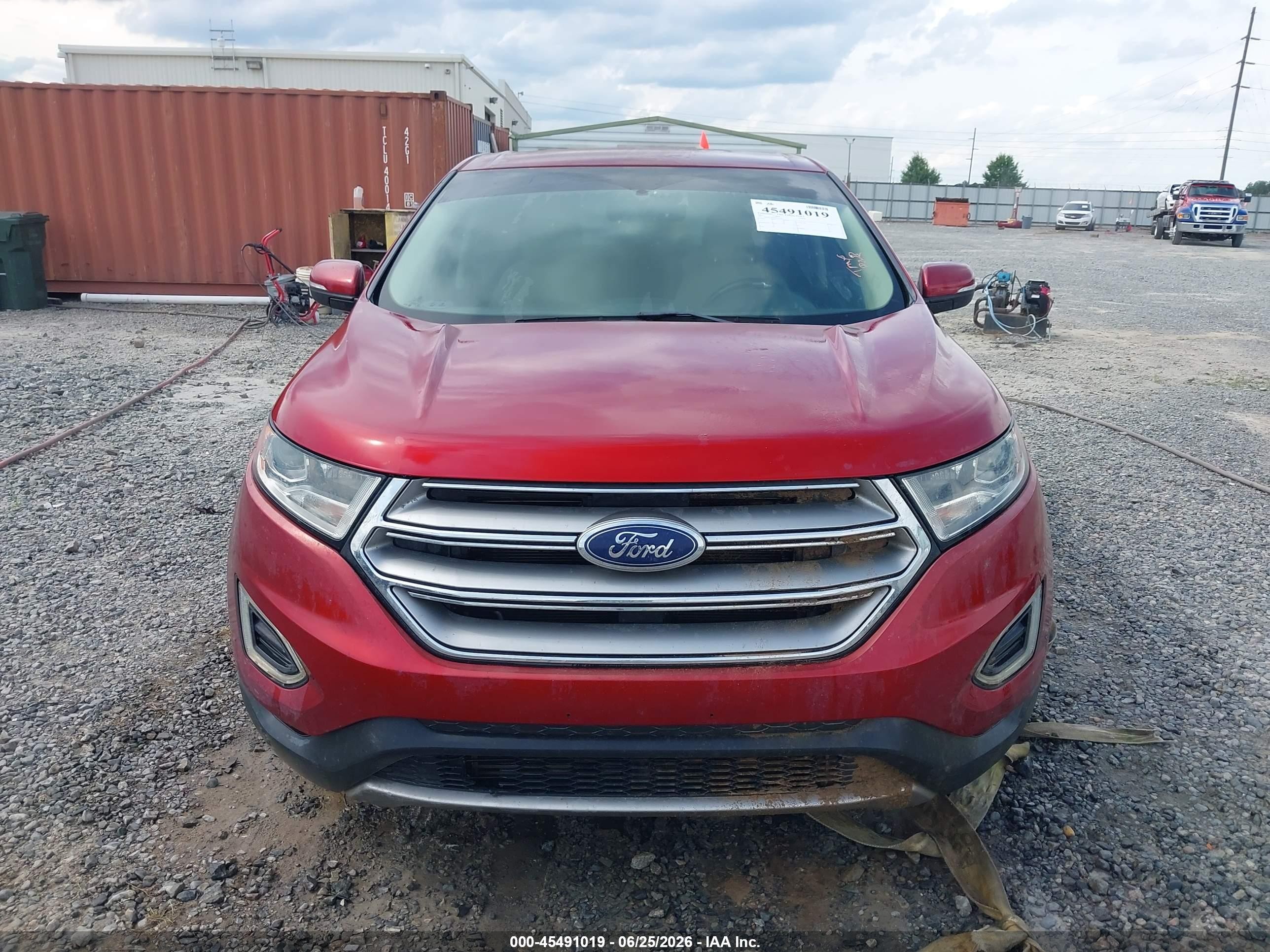2015 Ford Edge Sel Red vin: 2FMTK3J90FBB79343