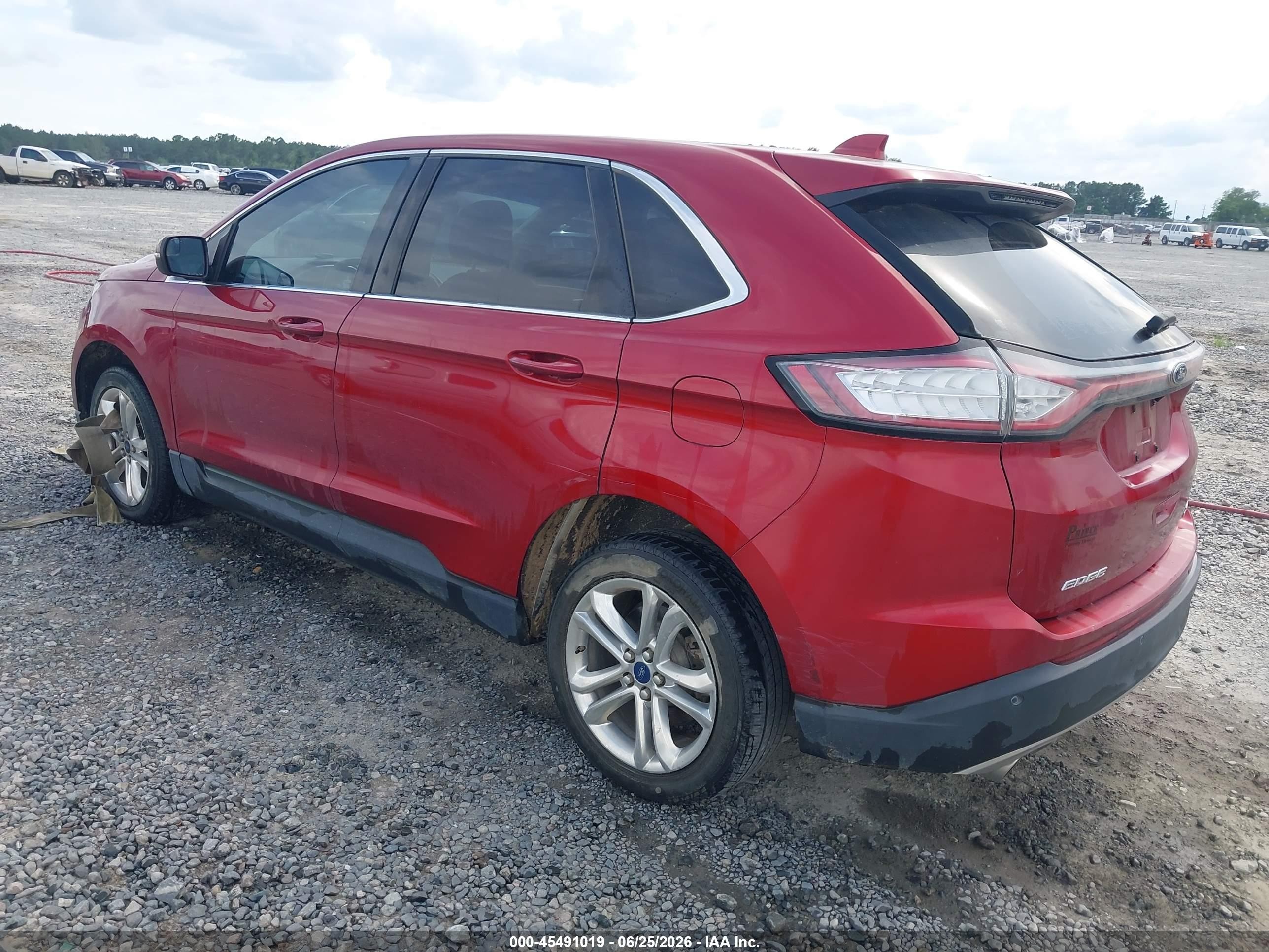 2015 Ford Edge Sel Red vin: 2FMTK3J90FBB79343