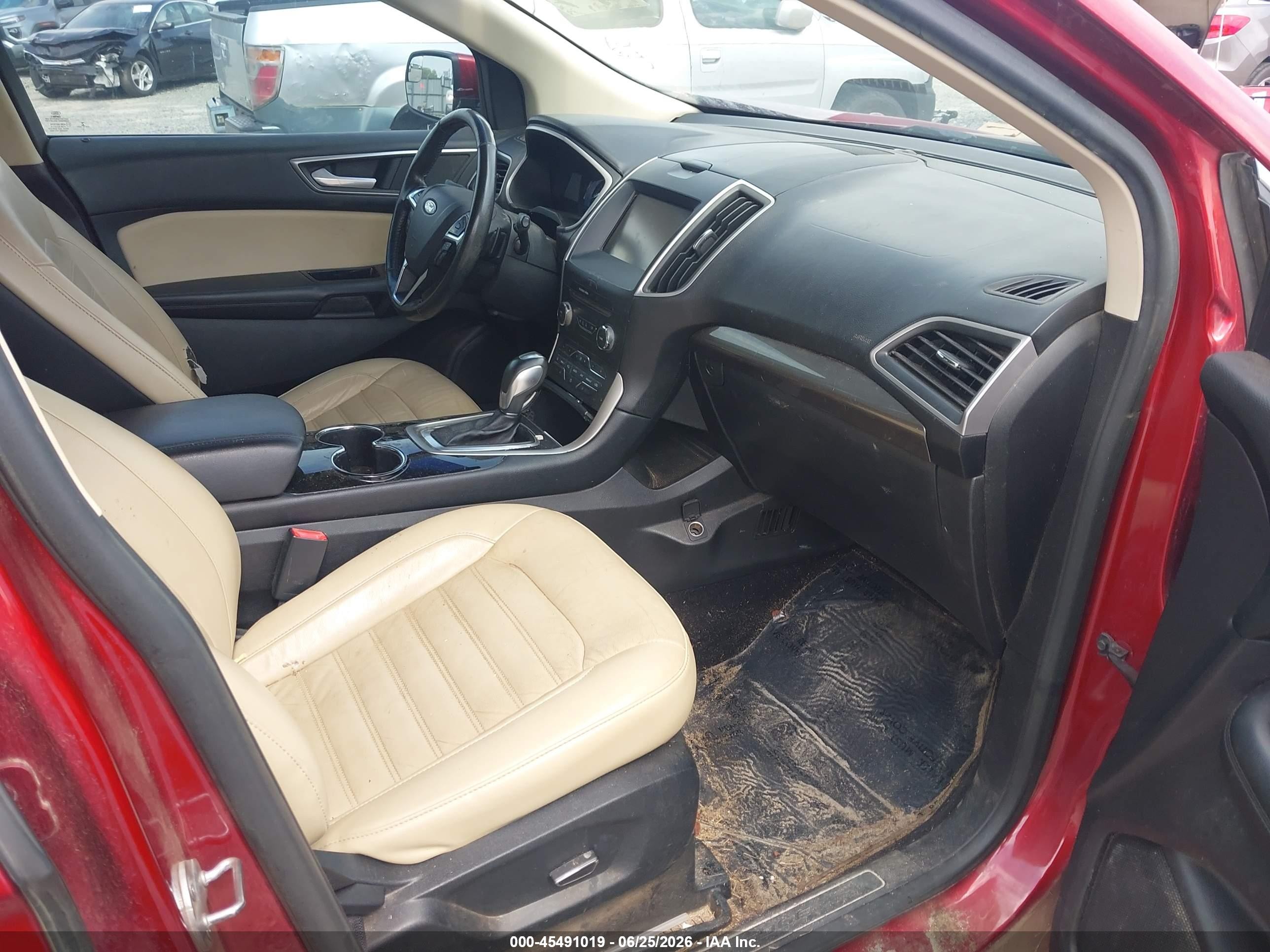 2015 Ford Edge Sel Red vin: 2FMTK3J90FBB79343