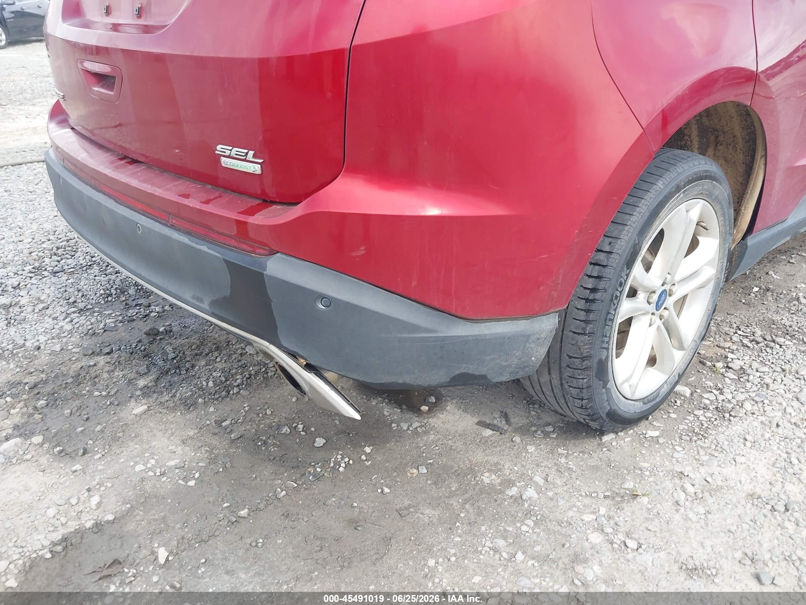 2015 Ford Edge Sel Red vin: 2FMTK3J90FBB79343