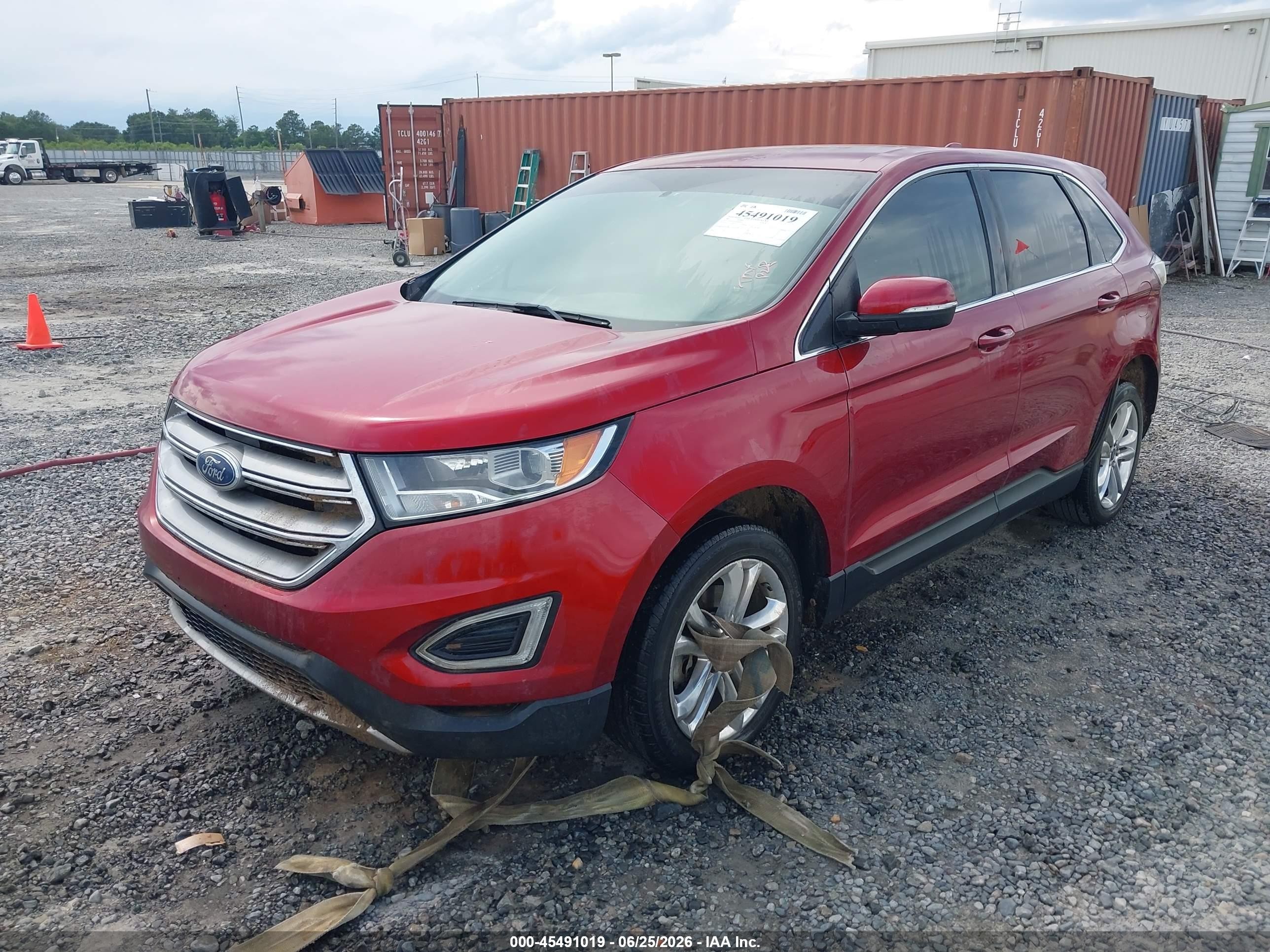 2015 Ford Edge Sel Red vin: 2FMTK3J90FBB79343