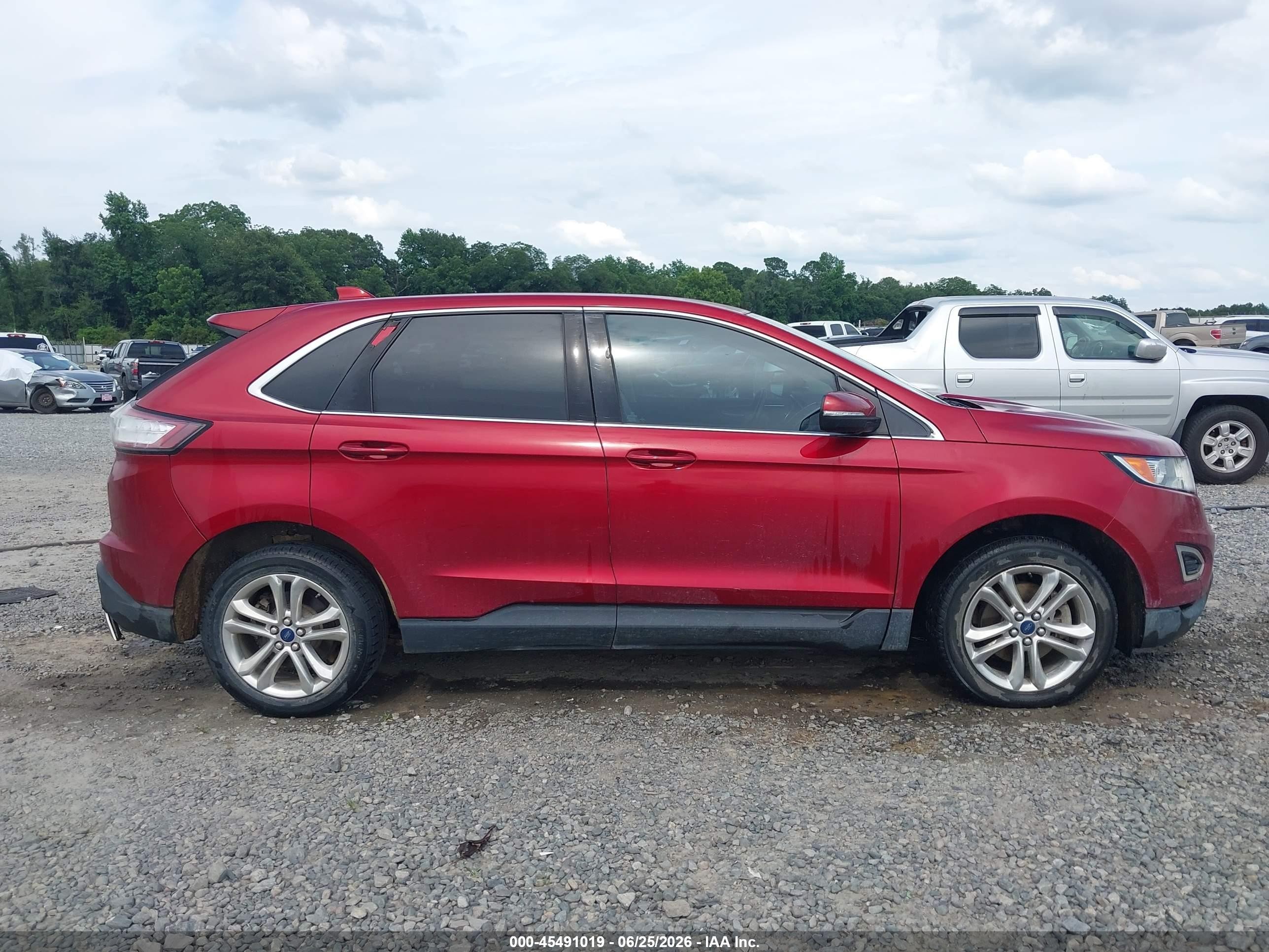 2015 Ford Edge Sel Red vin: 2FMTK3J90FBB79343