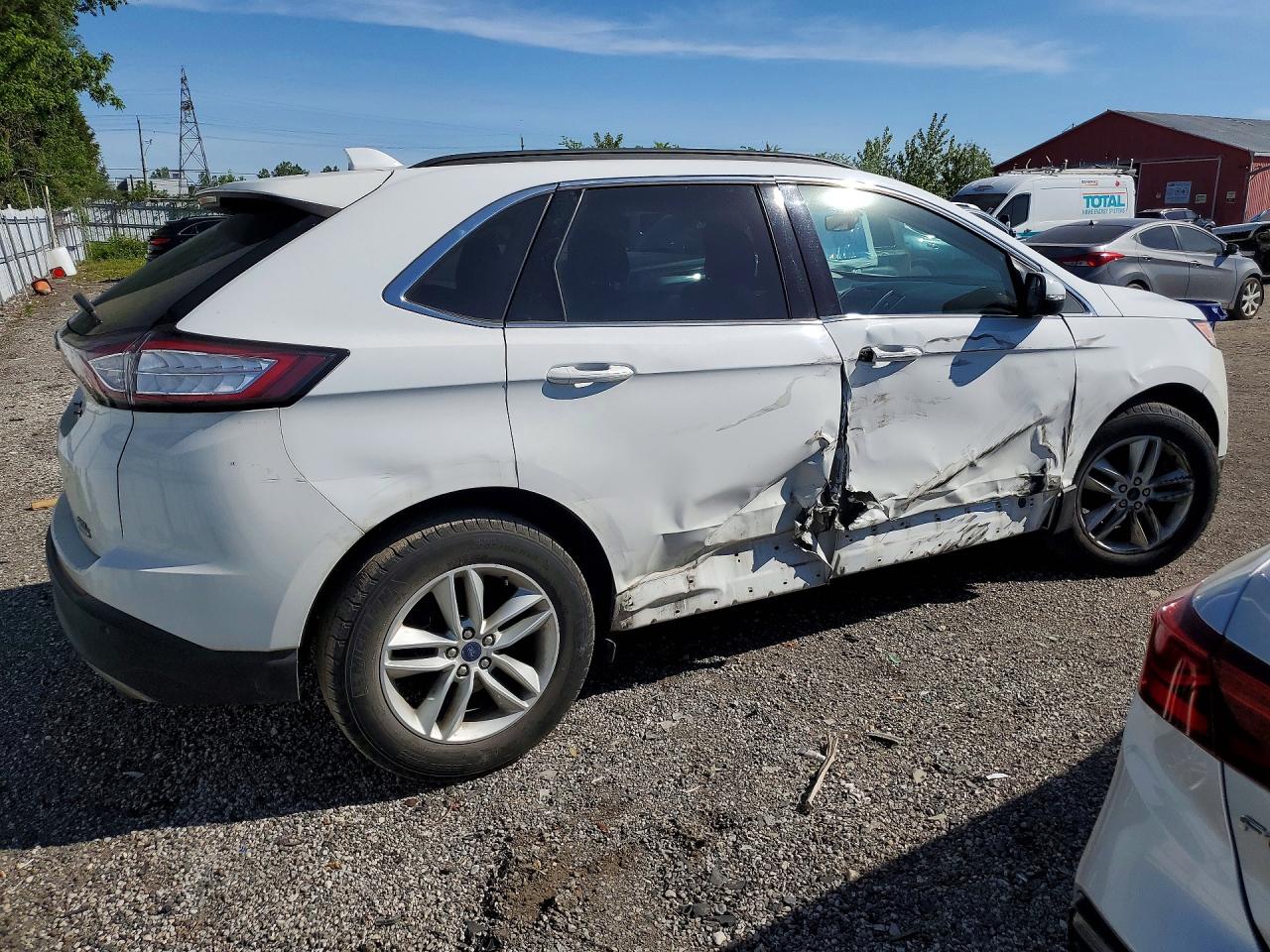 2015 Ford Edge Sel Белый vin: 2FMTK3J91FBB82249