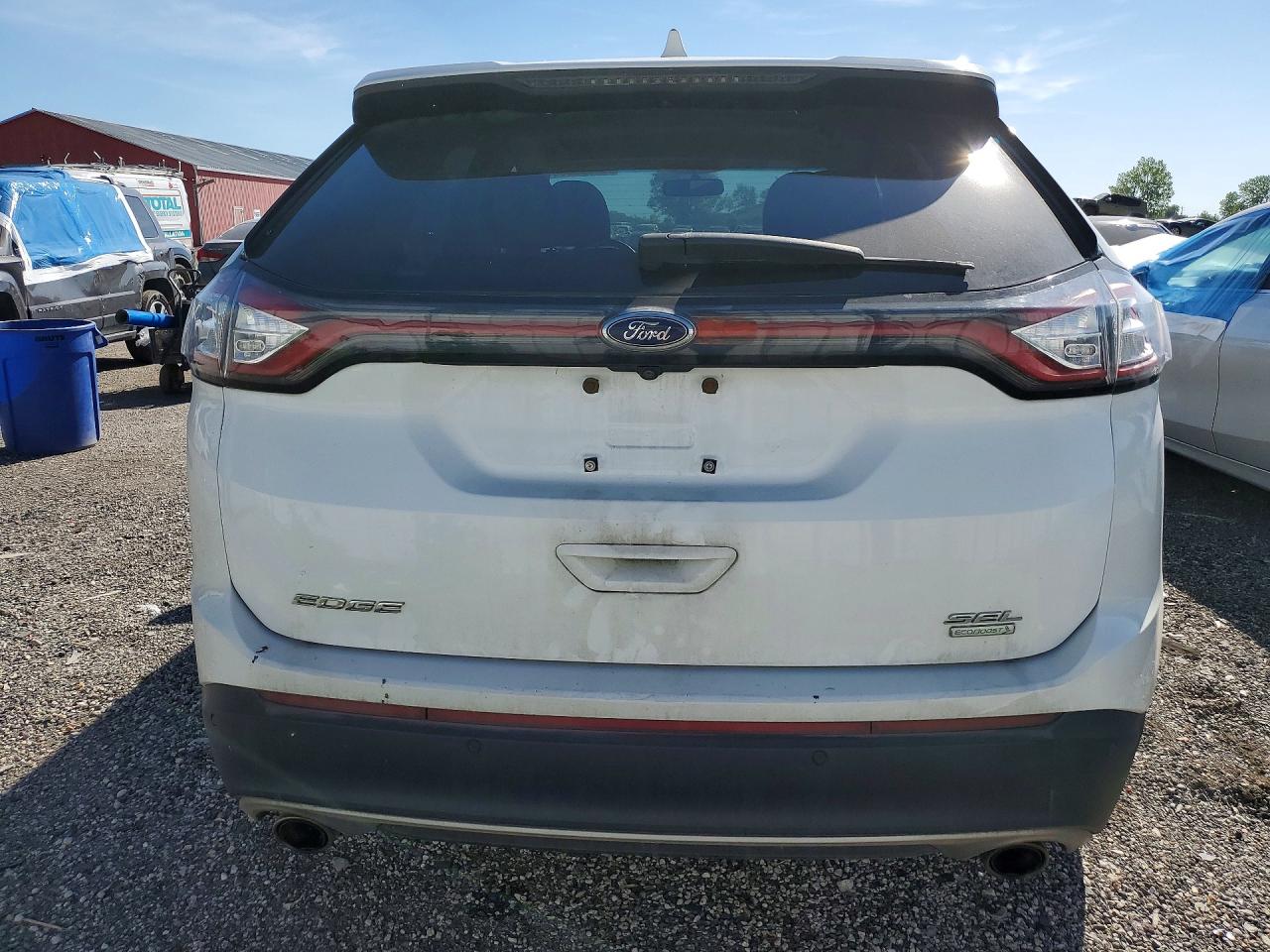 2015 Ford Edge Sel Белый vin: 2FMTK3J91FBB82249