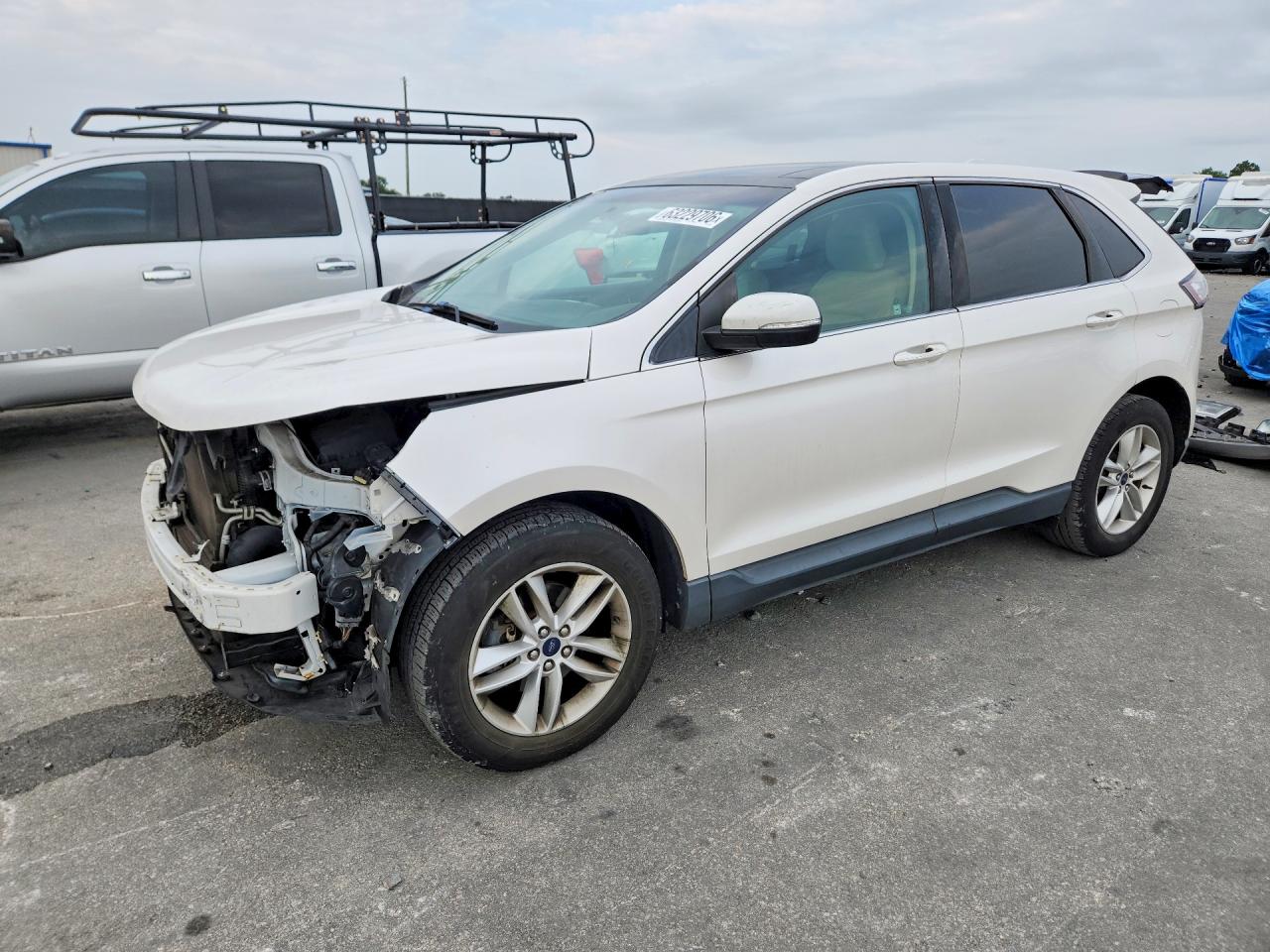 2015 Ford Edge Sel White vin: 2FMTK3J92FBB19676