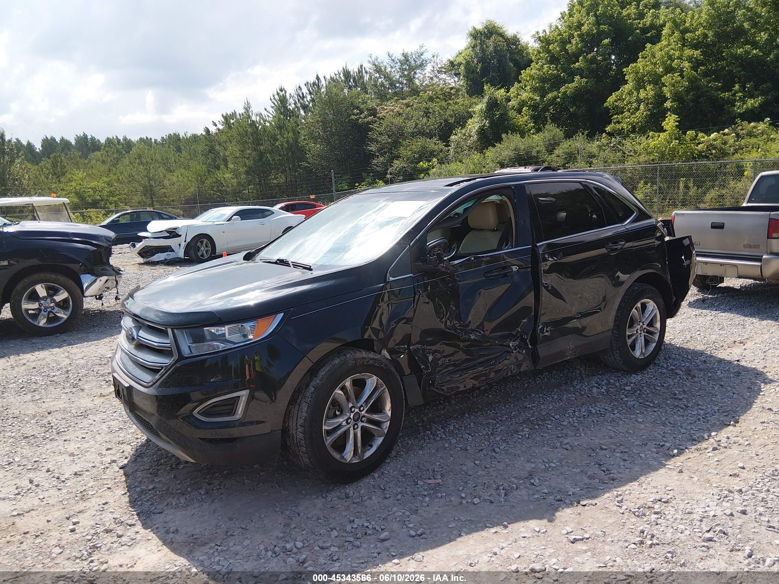 2015 Ford Edge Sel Black vin: 2FMTK3J92FBB26062