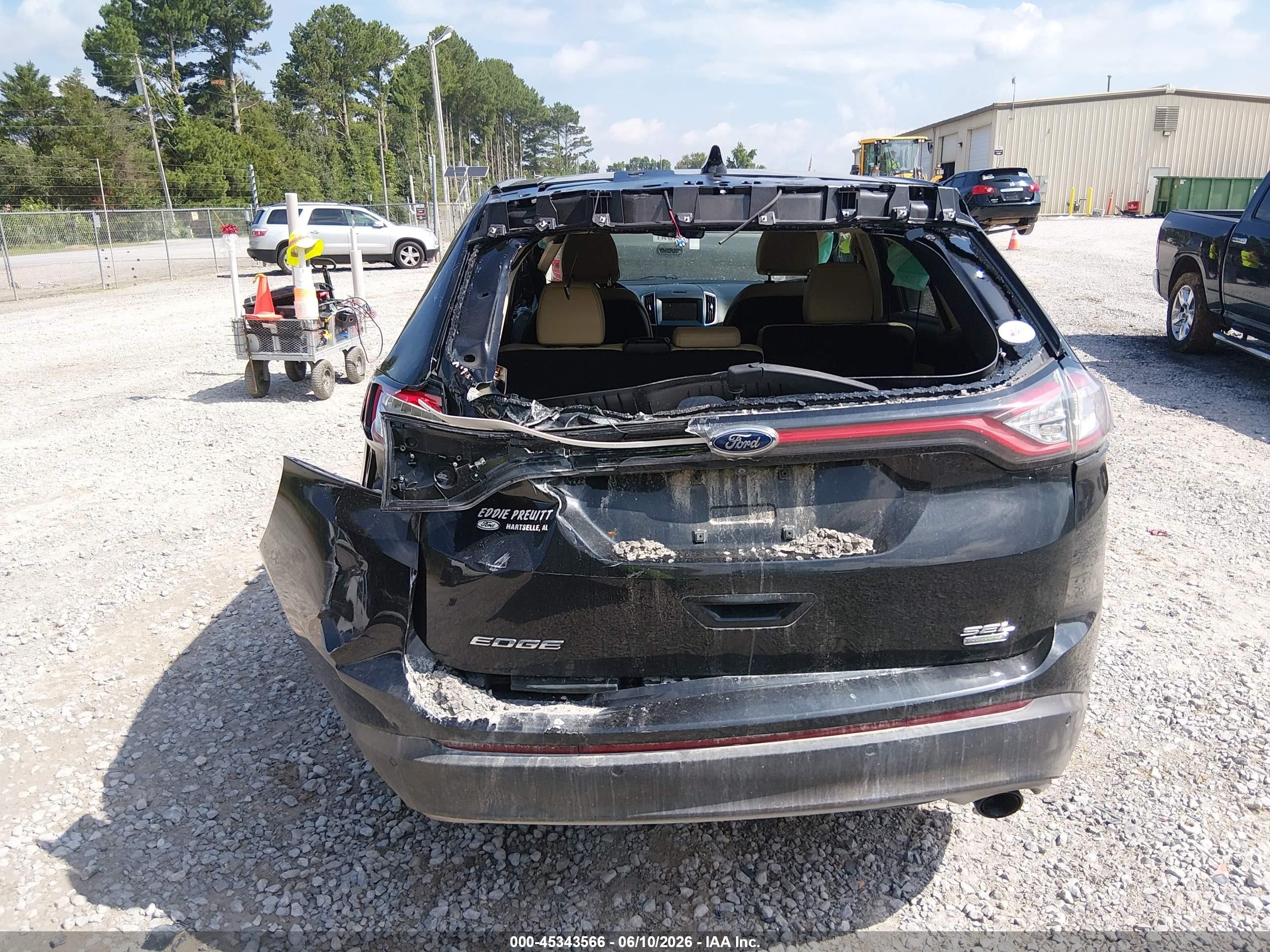 2015 Ford Edge Sel Black vin: 2FMTK3J92FBB26062