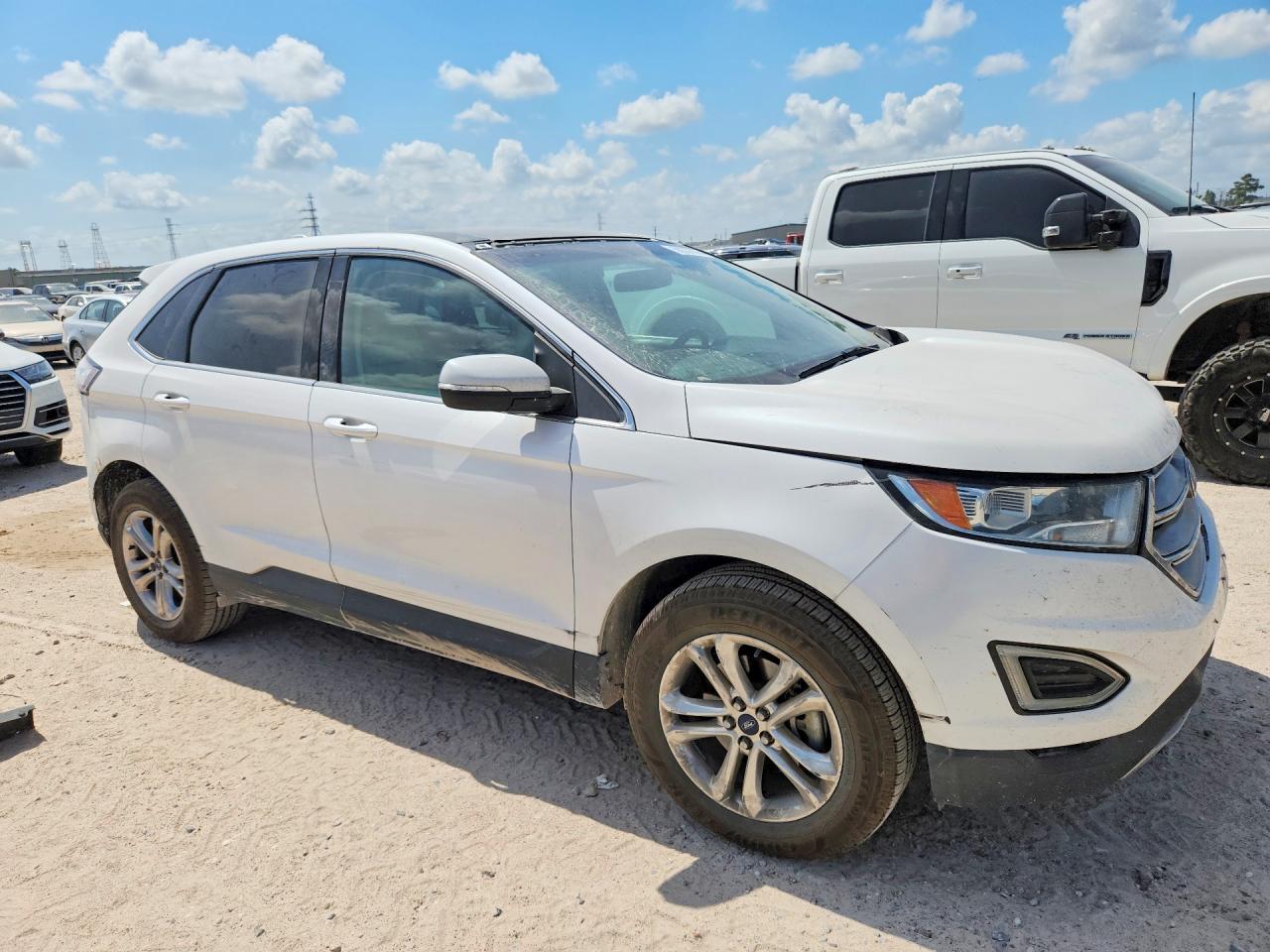 2015 Ford Edge Sel White vin: 2FMTK3J92FBB70465