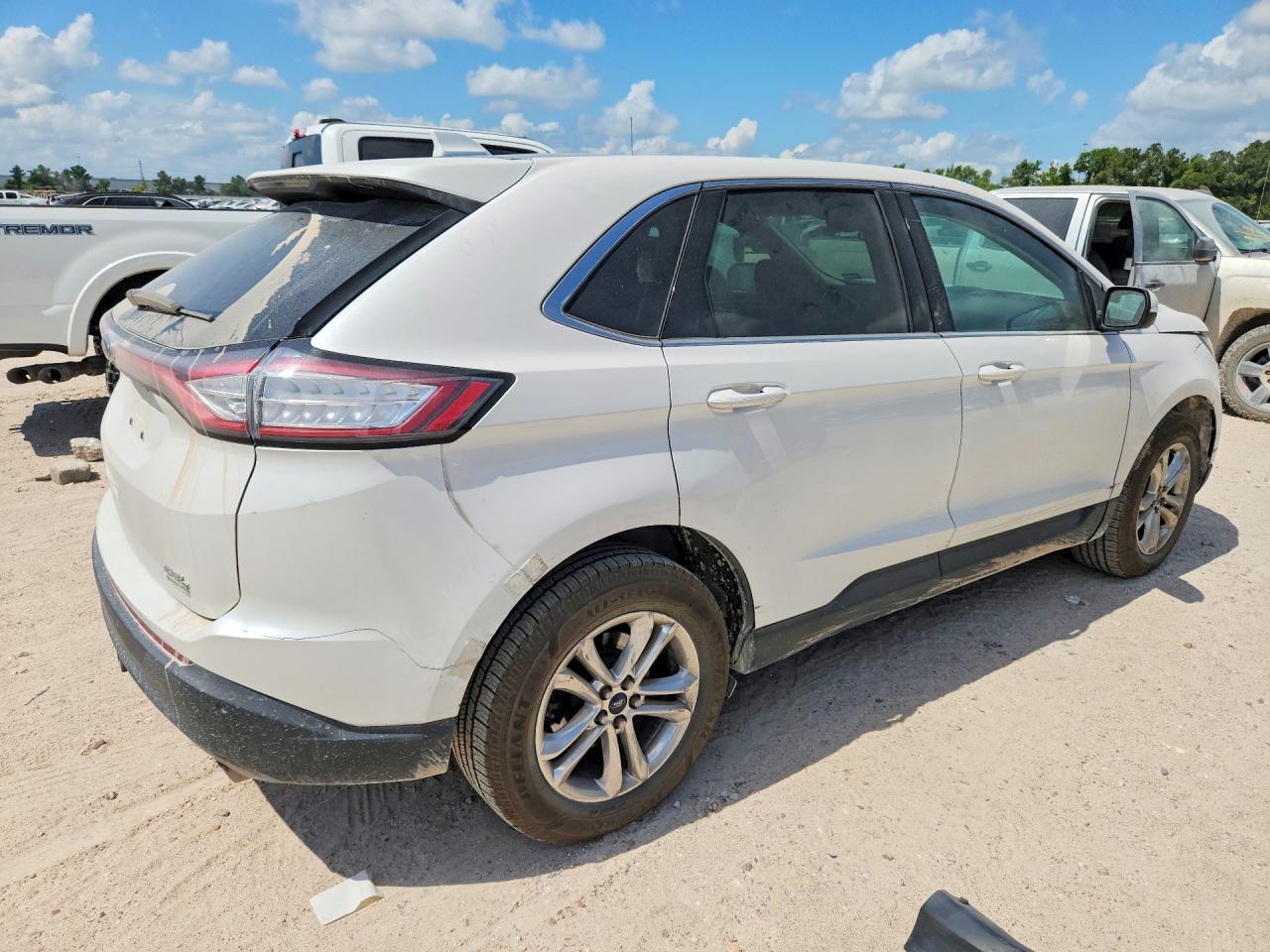 2015 Ford Edge Sel White vin: 2FMTK3J92FBB70465