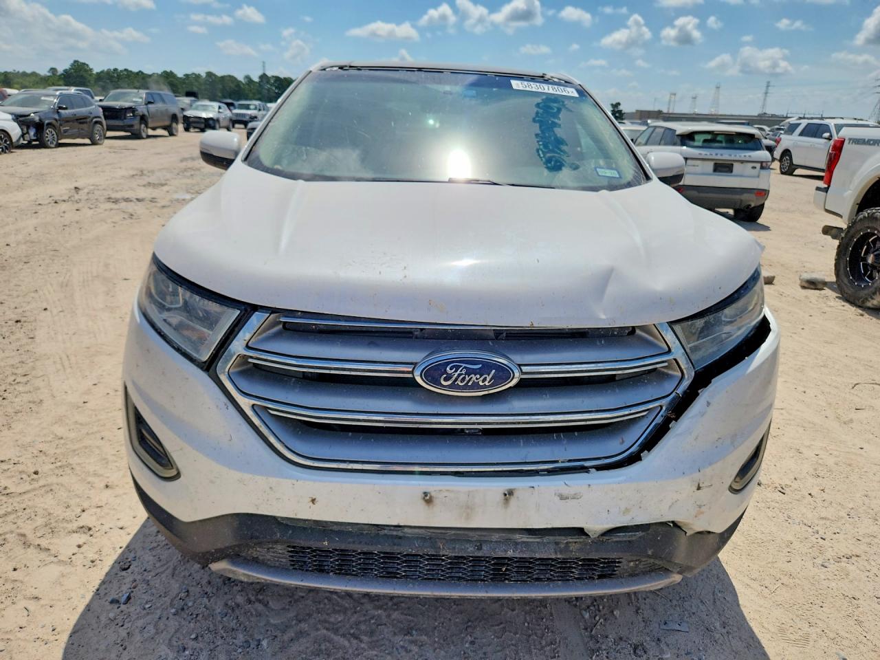 2015 Ford Edge Sel White vin: 2FMTK3J92FBB70465