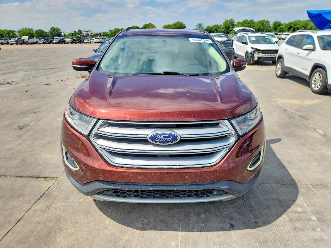 2015 Ford Edge Sel Burgundy vin: 2FMTK3J93FBB08072