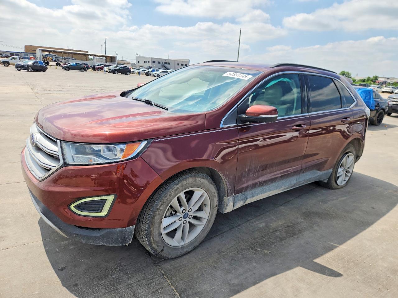 2015 Ford Edge Sel Burgundy vin: 2FMTK3J93FBB08072