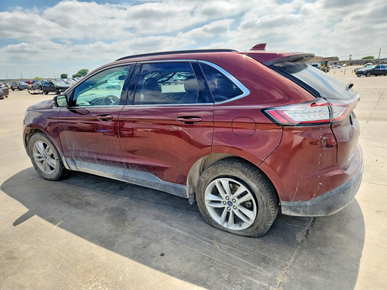 2015 Ford Edge Sel Burgundy vin: 2FMTK3J93FBB08072