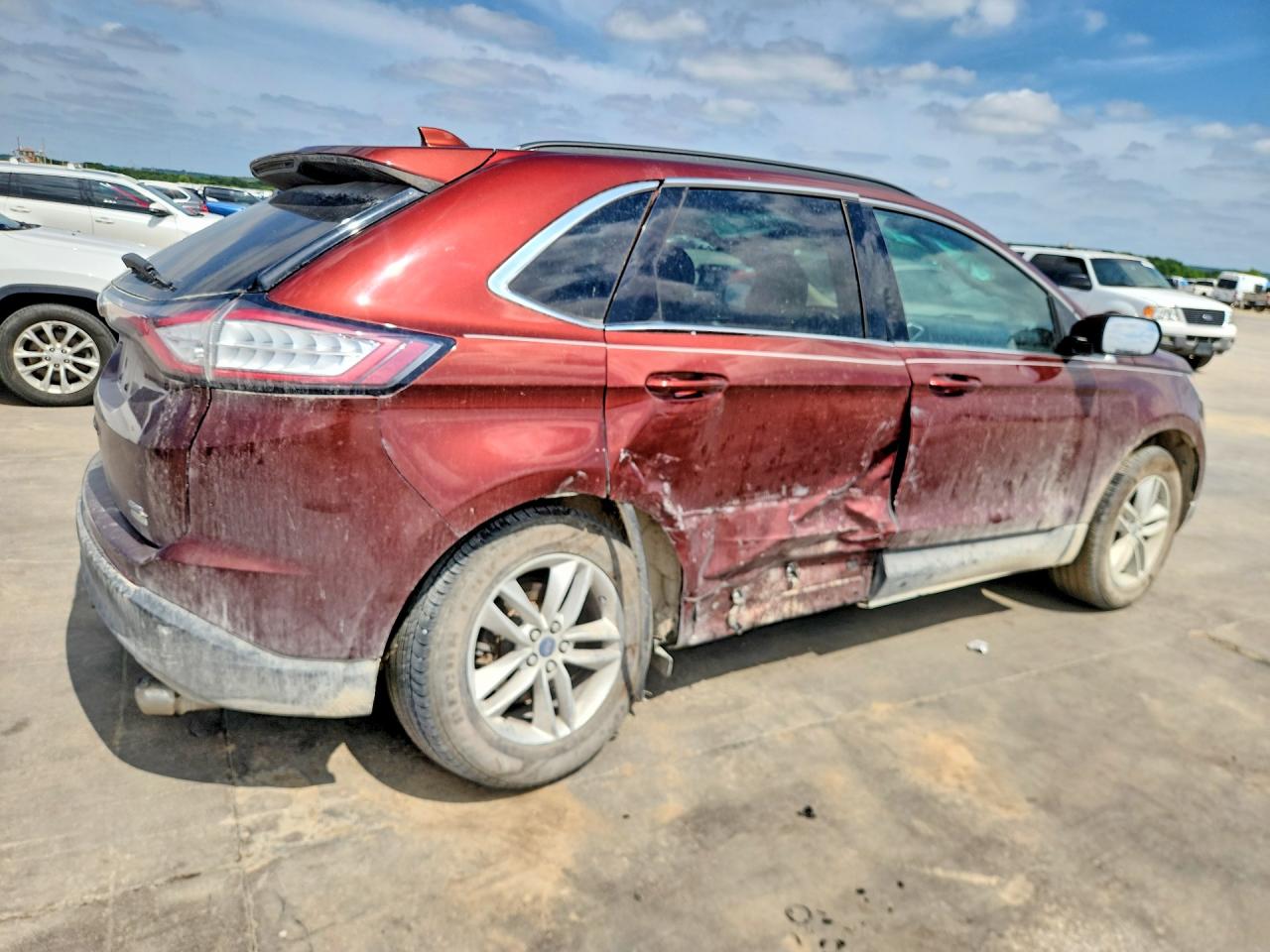 2015 Ford Edge Sel Burgundy vin: 2FMTK3J93FBB08072