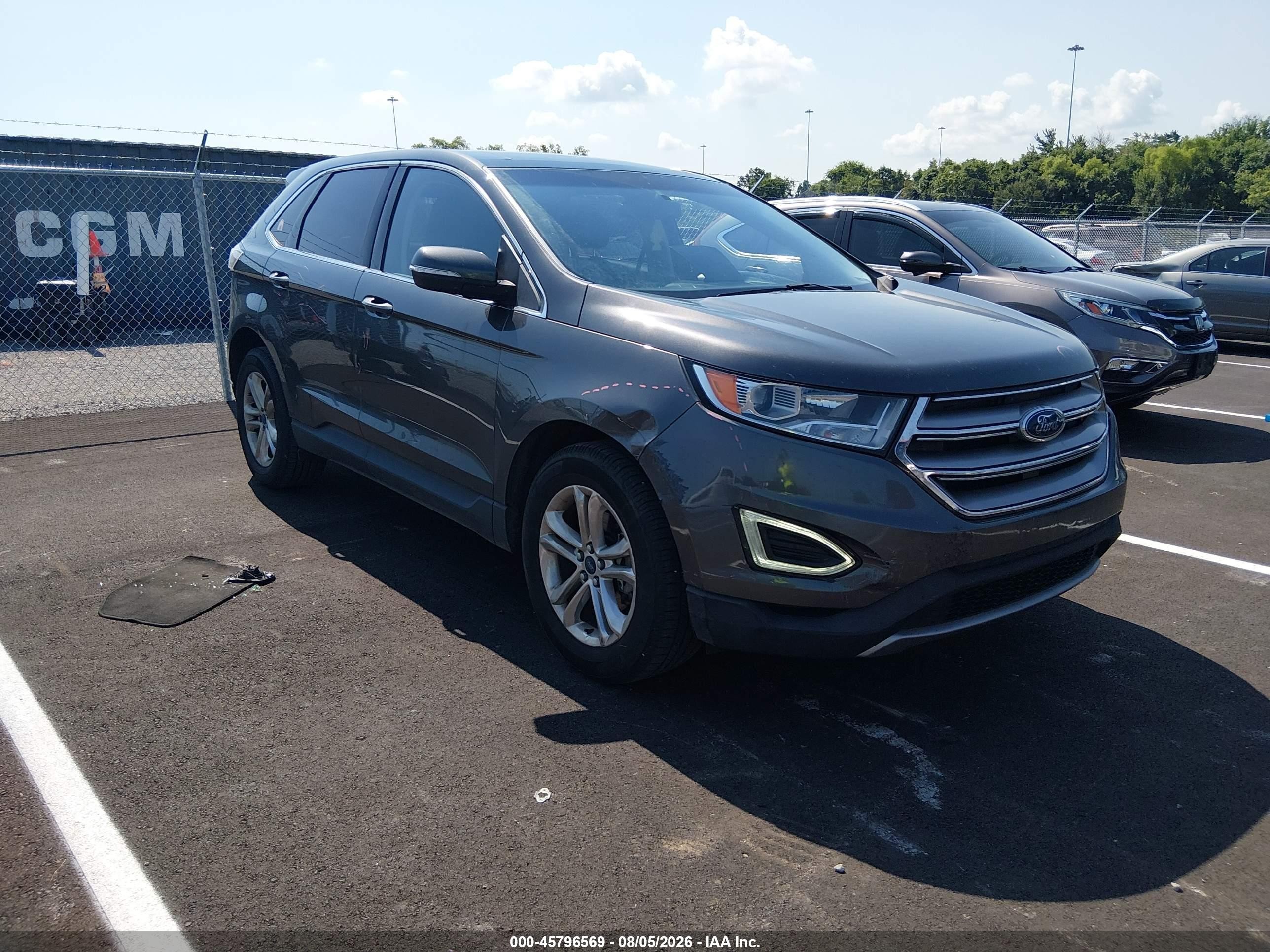 2015 Ford Edge Sel Gray vin: 2FMTK3J93FBB79465