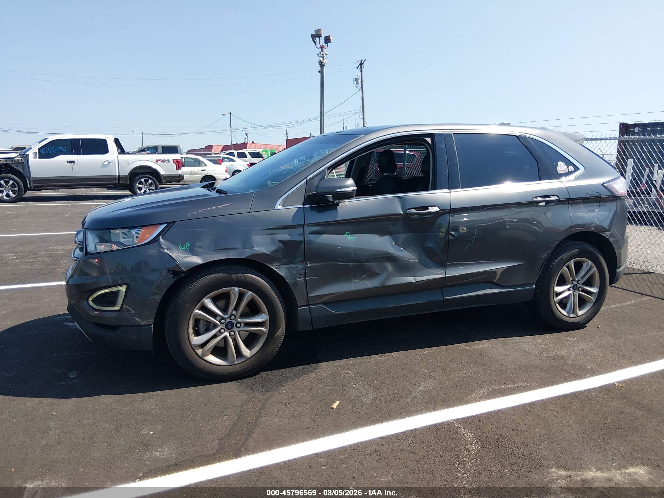 2015 Ford Edge Sel Gray vin: 2FMTK3J93FBB79465
