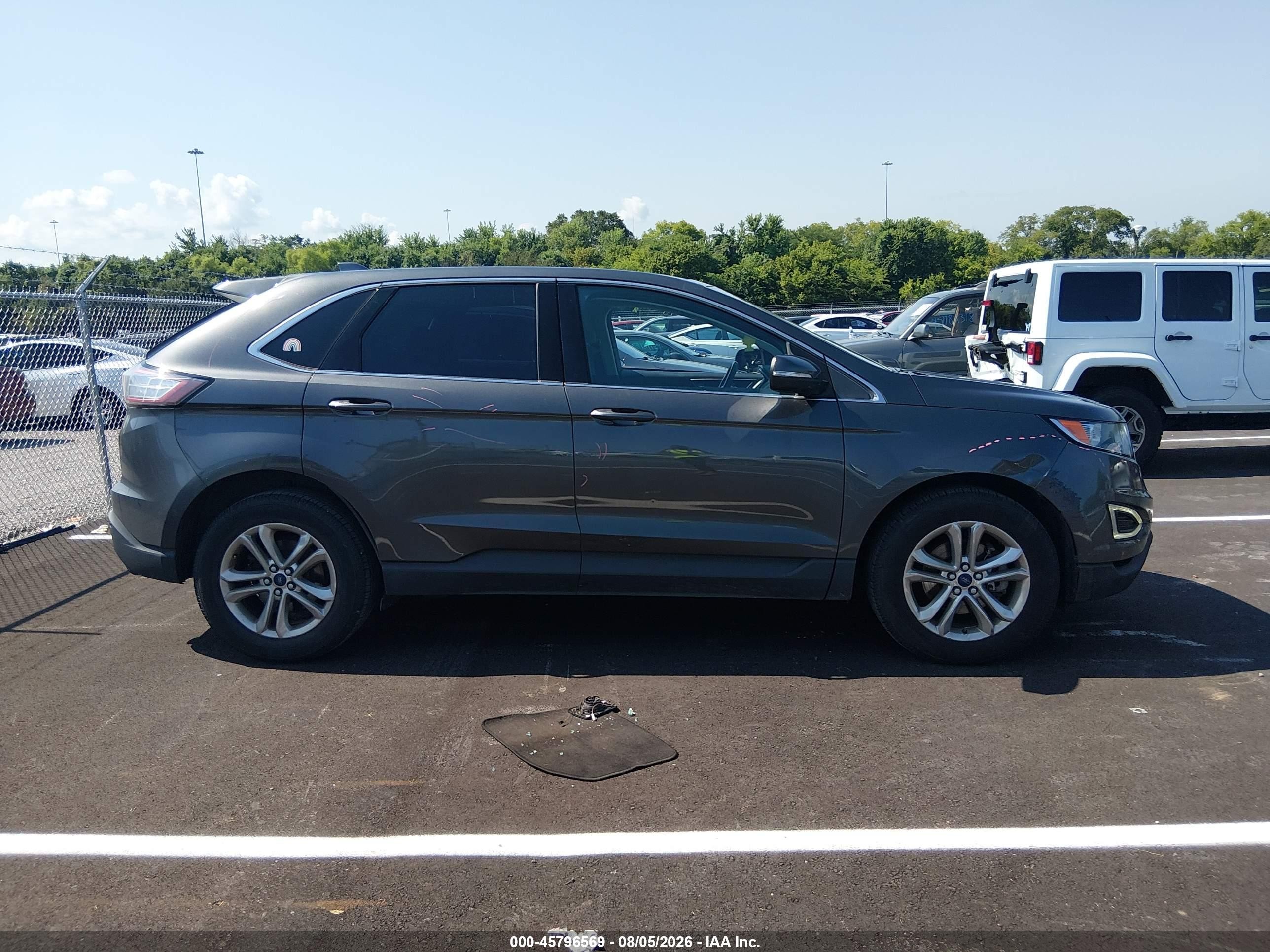 2015 Ford Edge Sel Gray vin: 2FMTK3J93FBB79465