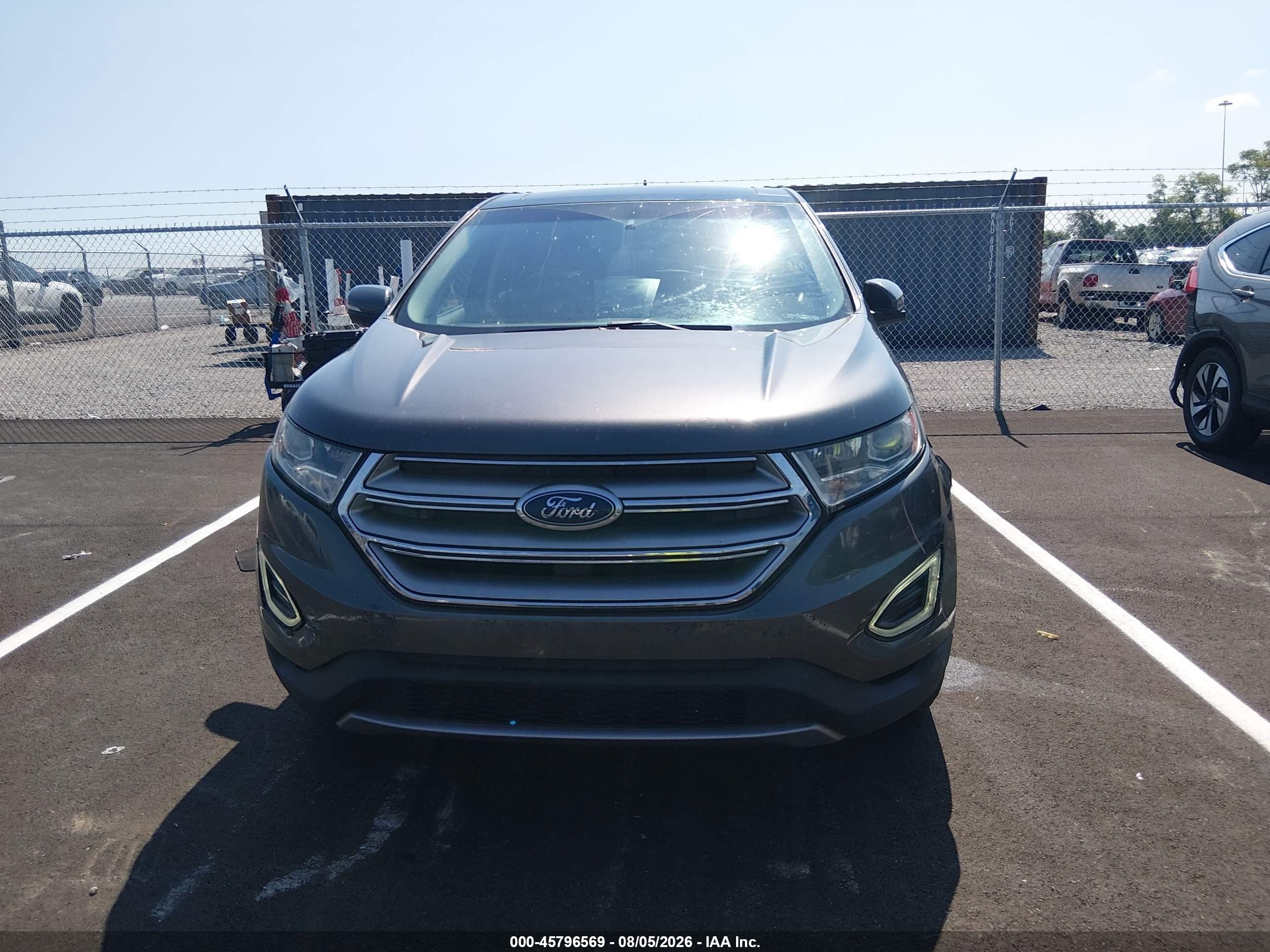 2015 Ford Edge Sel Gray vin: 2FMTK3J93FBB79465