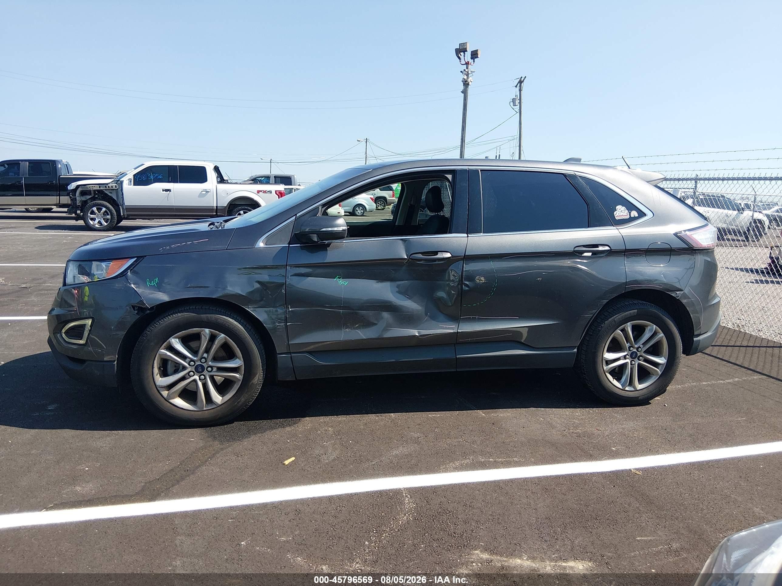 2015 Ford Edge Sel Gray vin: 2FMTK3J93FBB79465