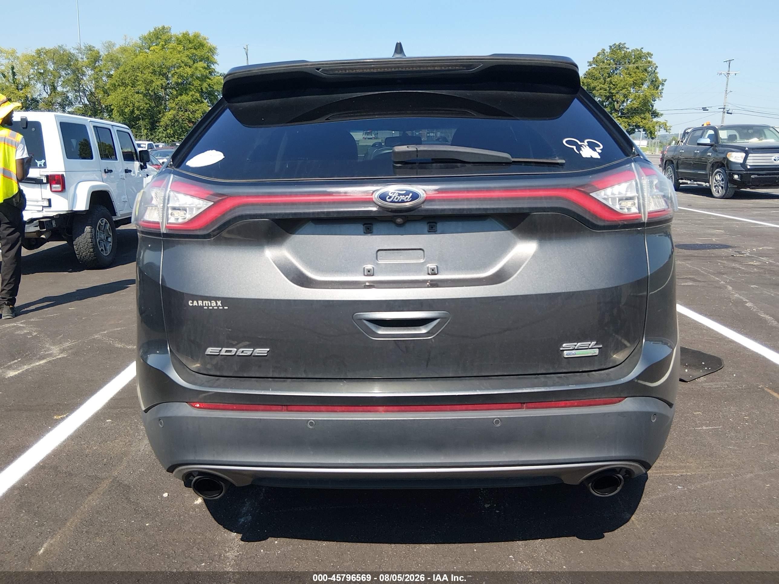 2015 Ford Edge Sel Gray vin: 2FMTK3J93FBB79465
