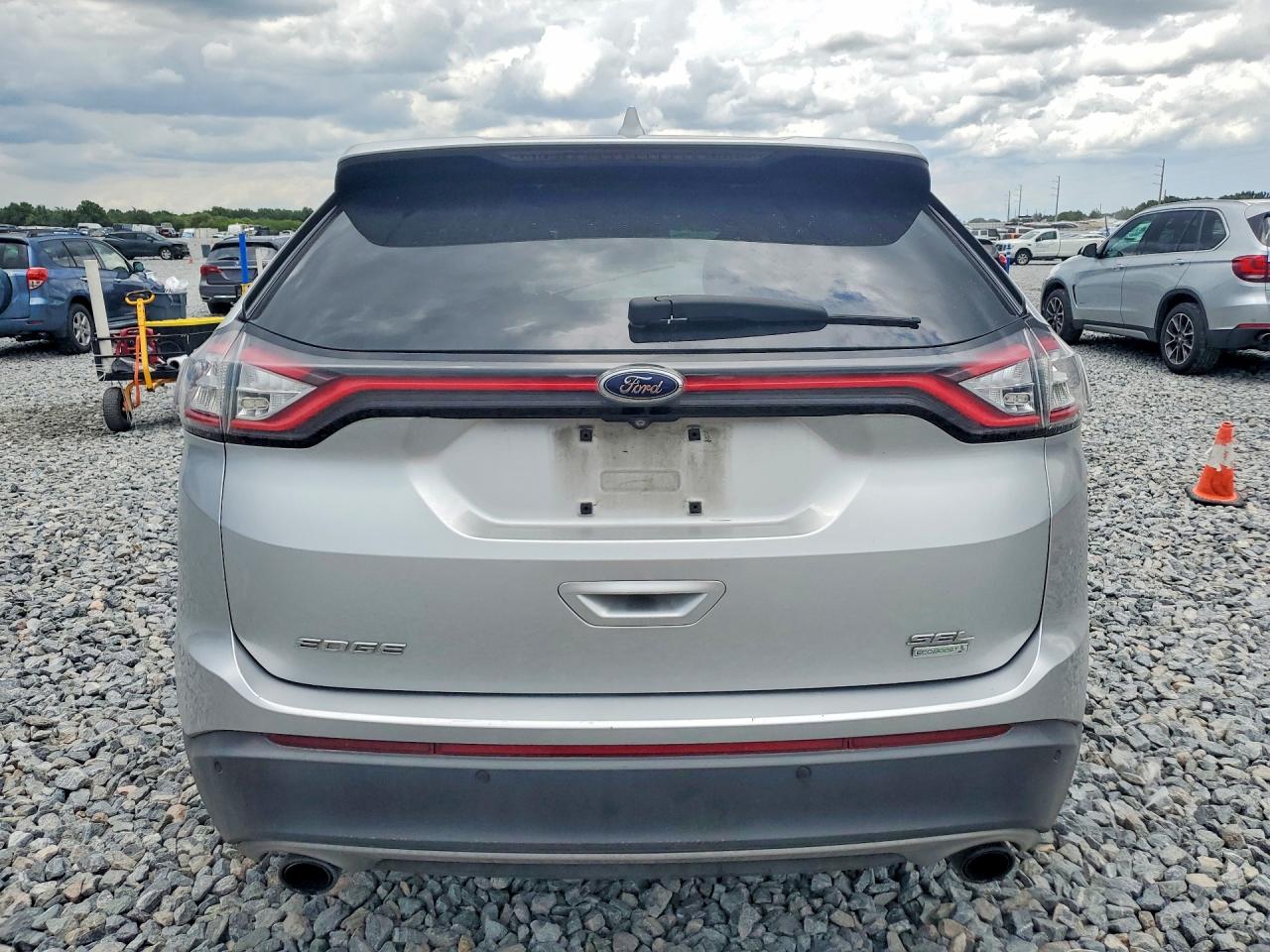 2015 Ford Edge Sel White vin: 2FMTK3J93FBC16255