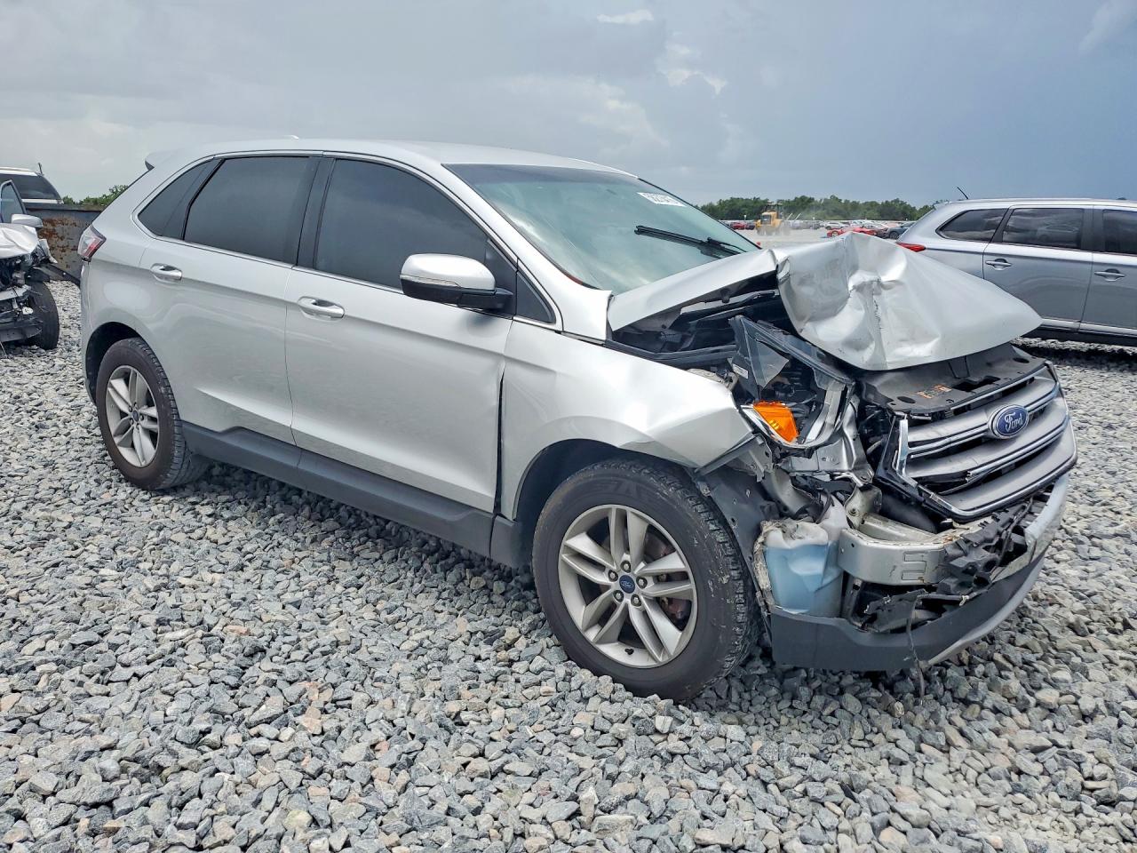 2015 Ford Edge Sel White vin: 2FMTK3J93FBC16255