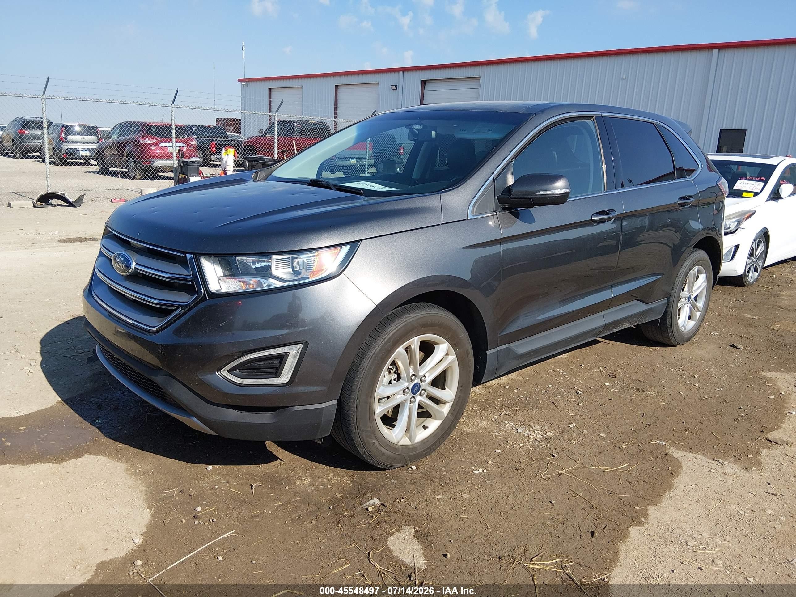 2015 Ford Edge Sel Gray vin: 2FMTK3J93FBC23559