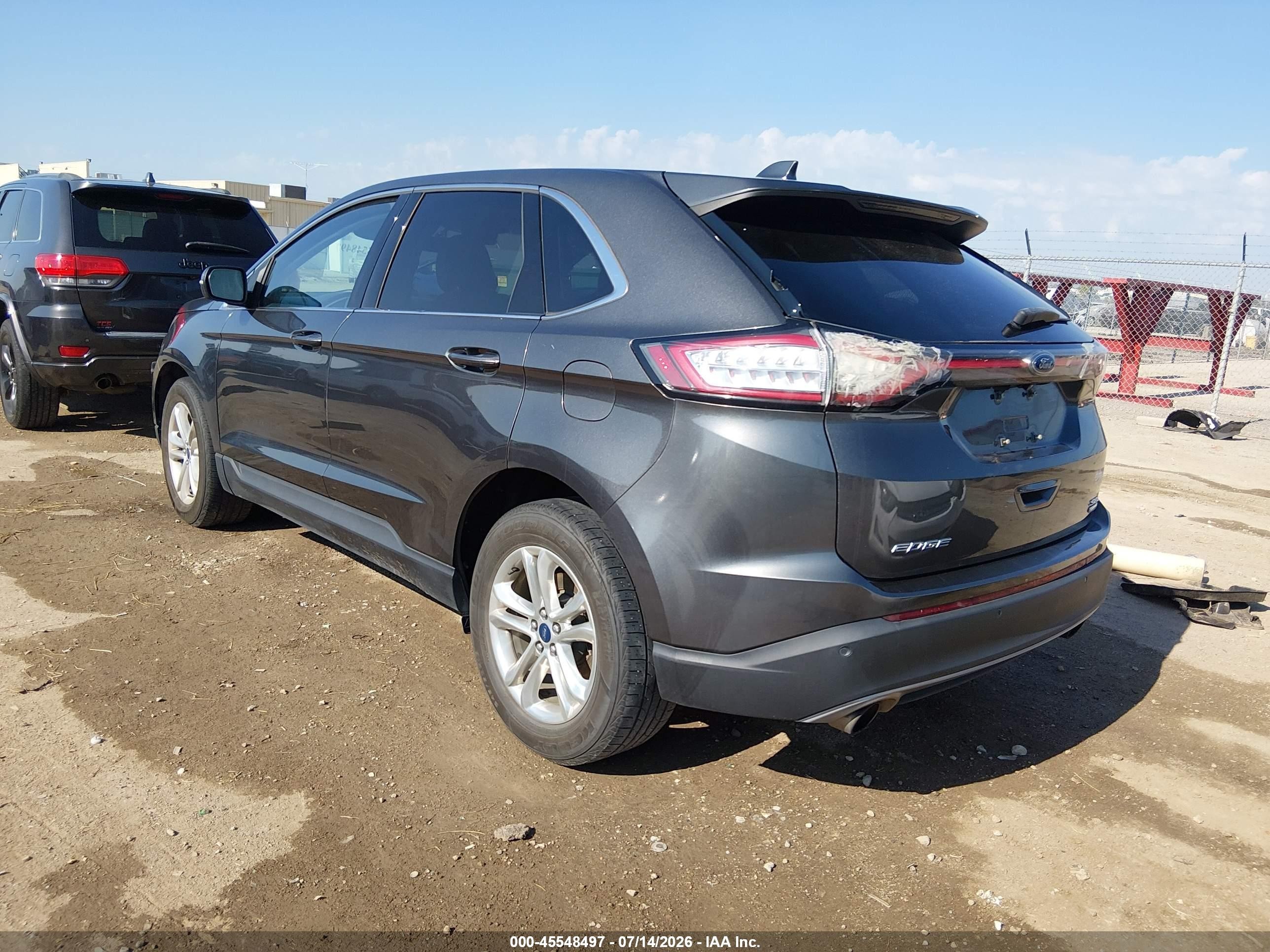 2015 Ford Edge Sel Gray vin: 2FMTK3J93FBC23559