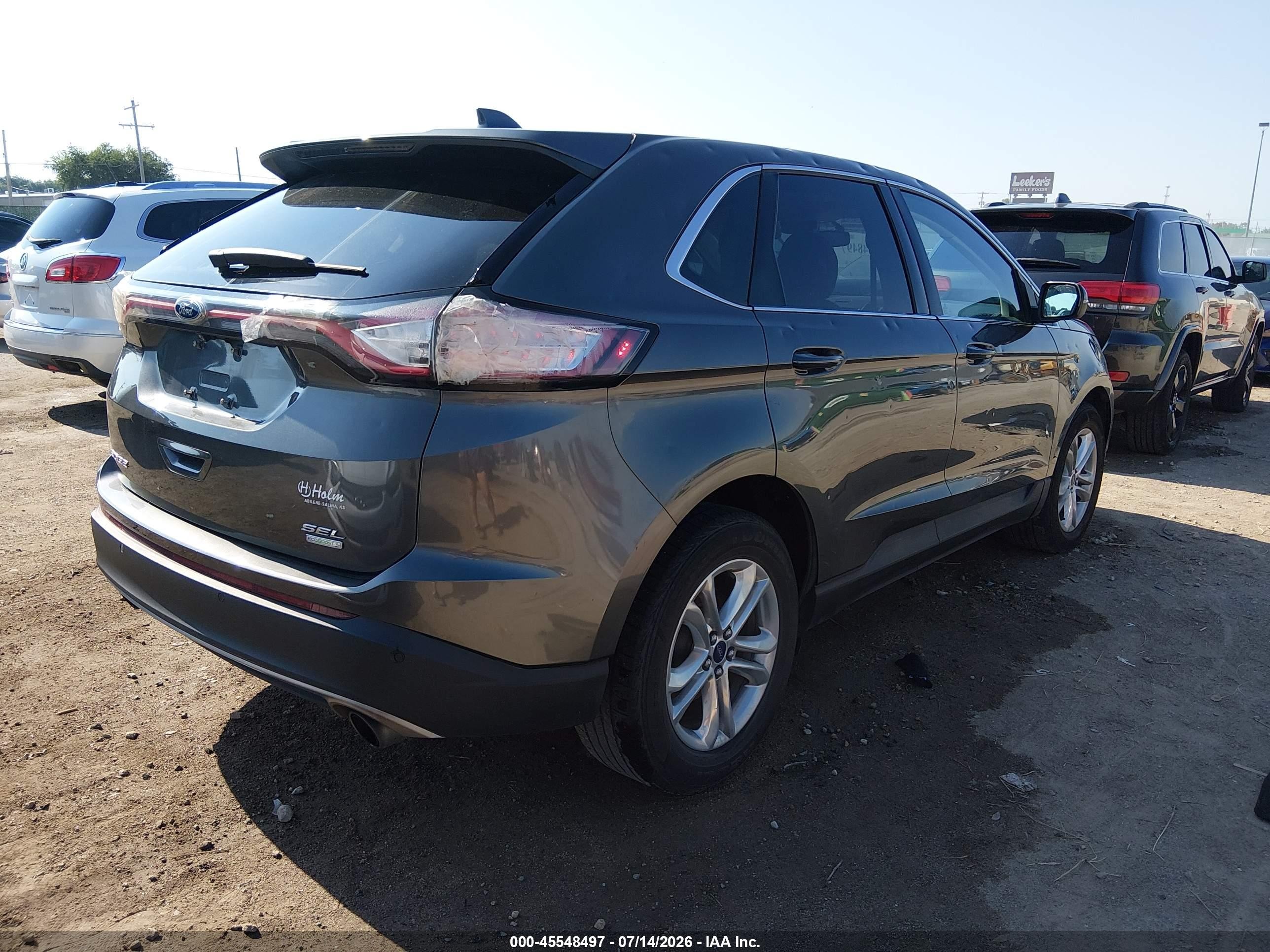 2015 Ford Edge Sel Gray vin: 2FMTK3J93FBC23559