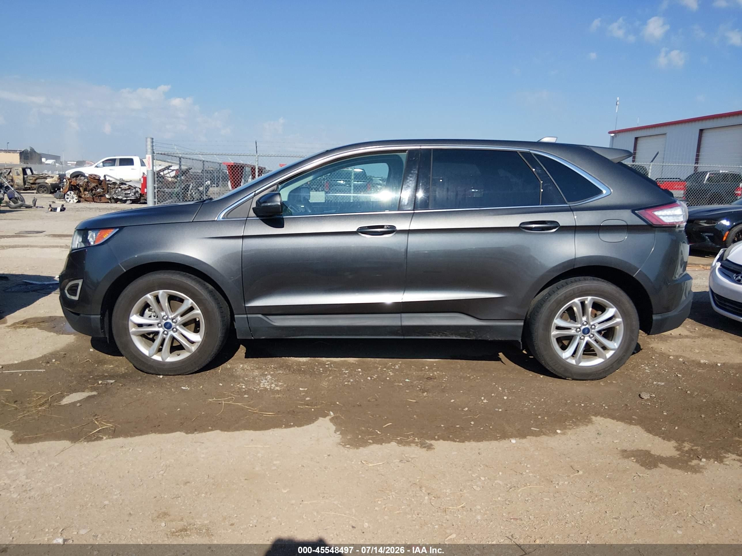 2015 Ford Edge Sel Gray vin: 2FMTK3J93FBC23559