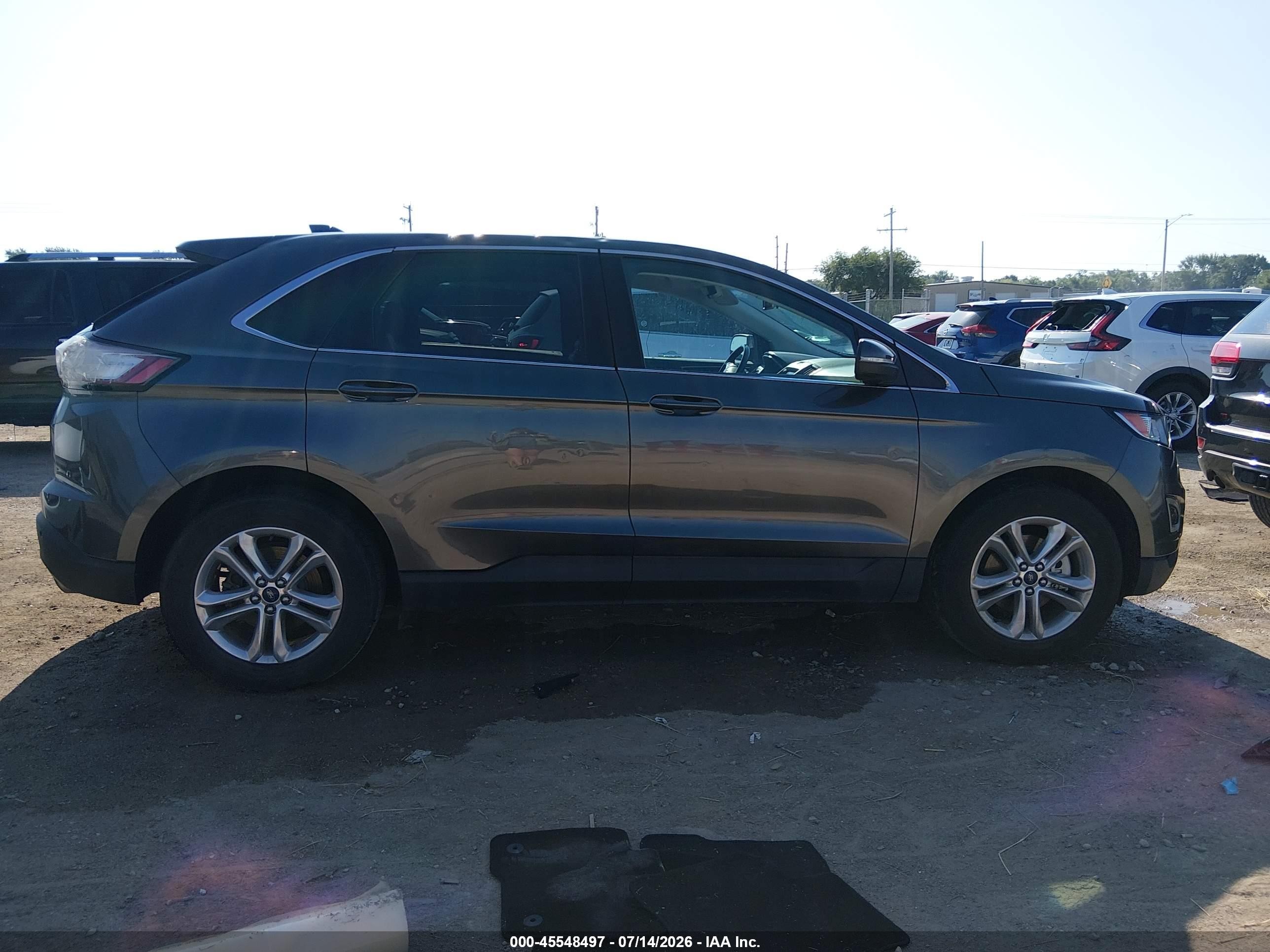 2015 Ford Edge Sel Gray vin: 2FMTK3J93FBC23559