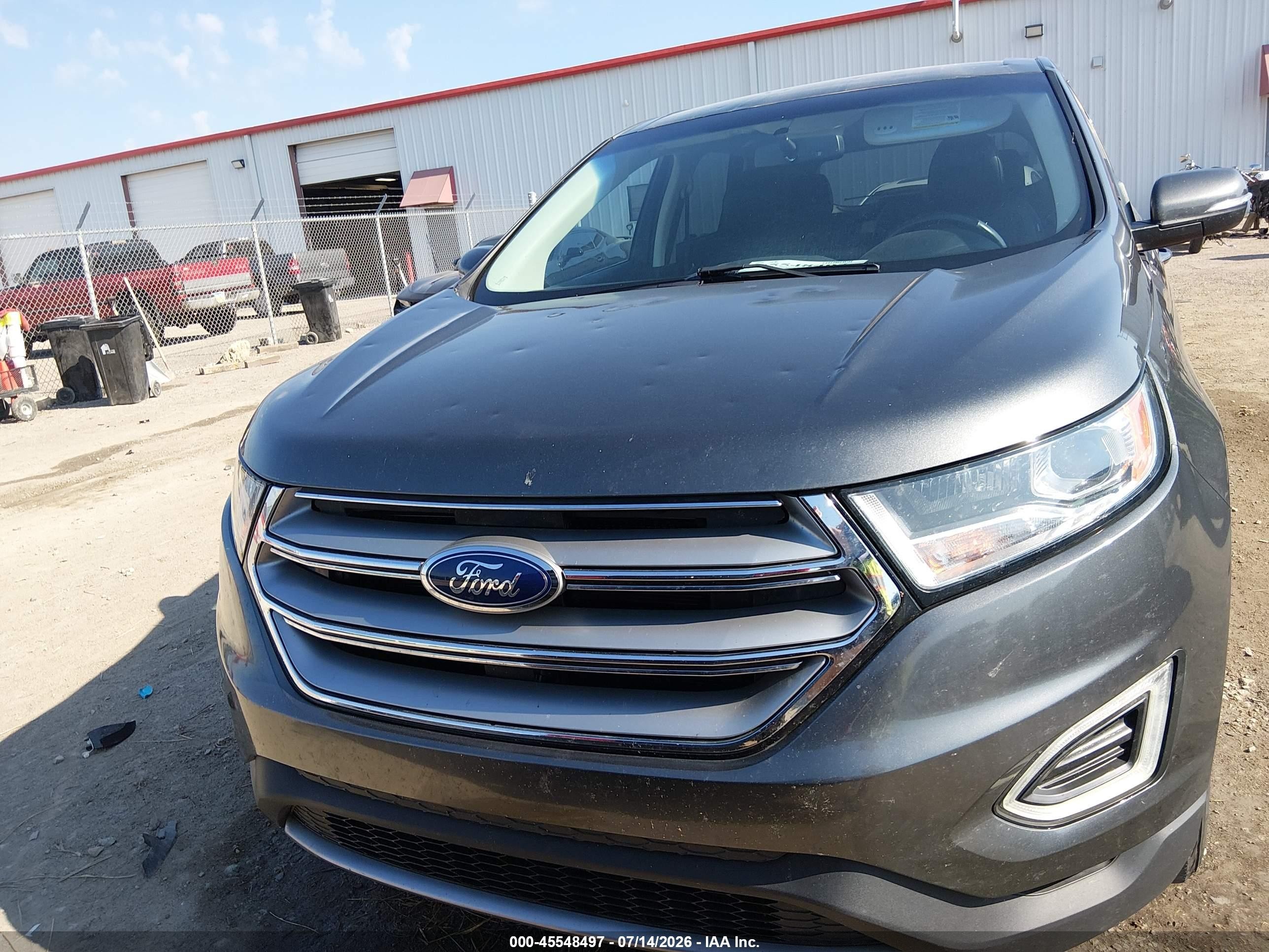 2015 Ford Edge Sel Gray vin: 2FMTK3J93FBC23559