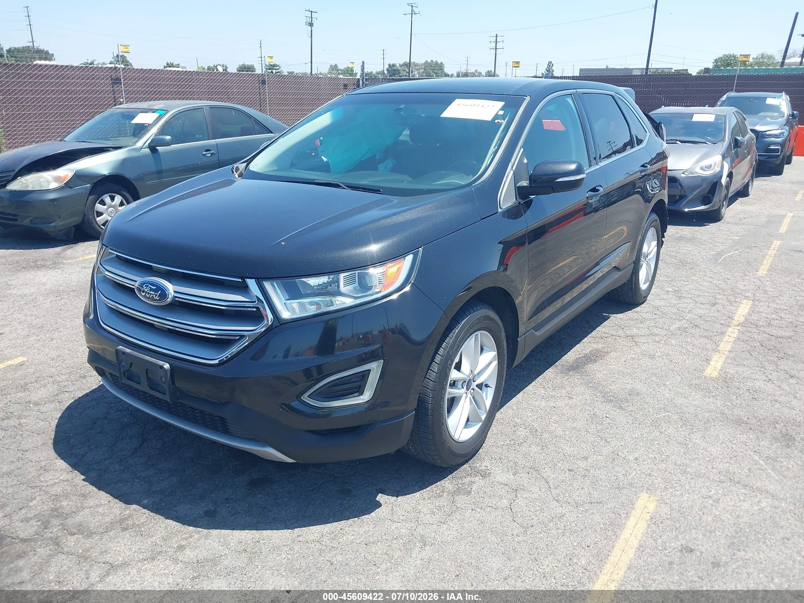 2015 Ford Edge Sel Black vin: 2FMTK3J94FBB34163