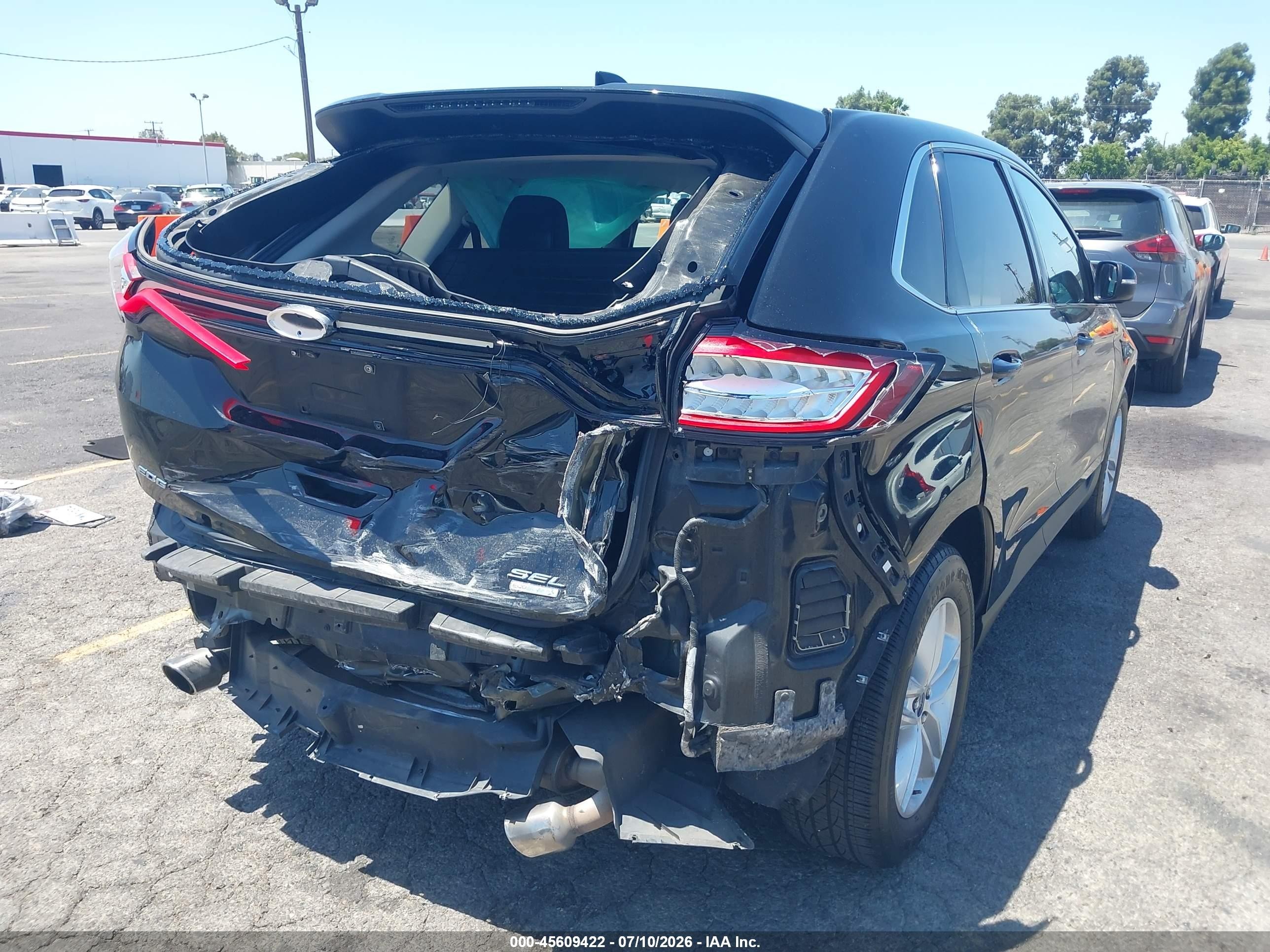 2015 Ford Edge Sel Black vin: 2FMTK3J94FBB34163