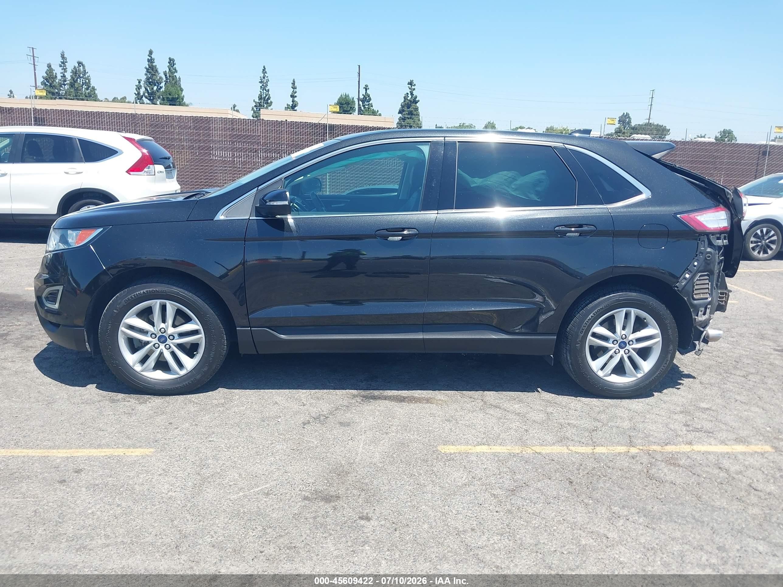 2015 Ford Edge Sel Black vin: 2FMTK3J94FBB34163