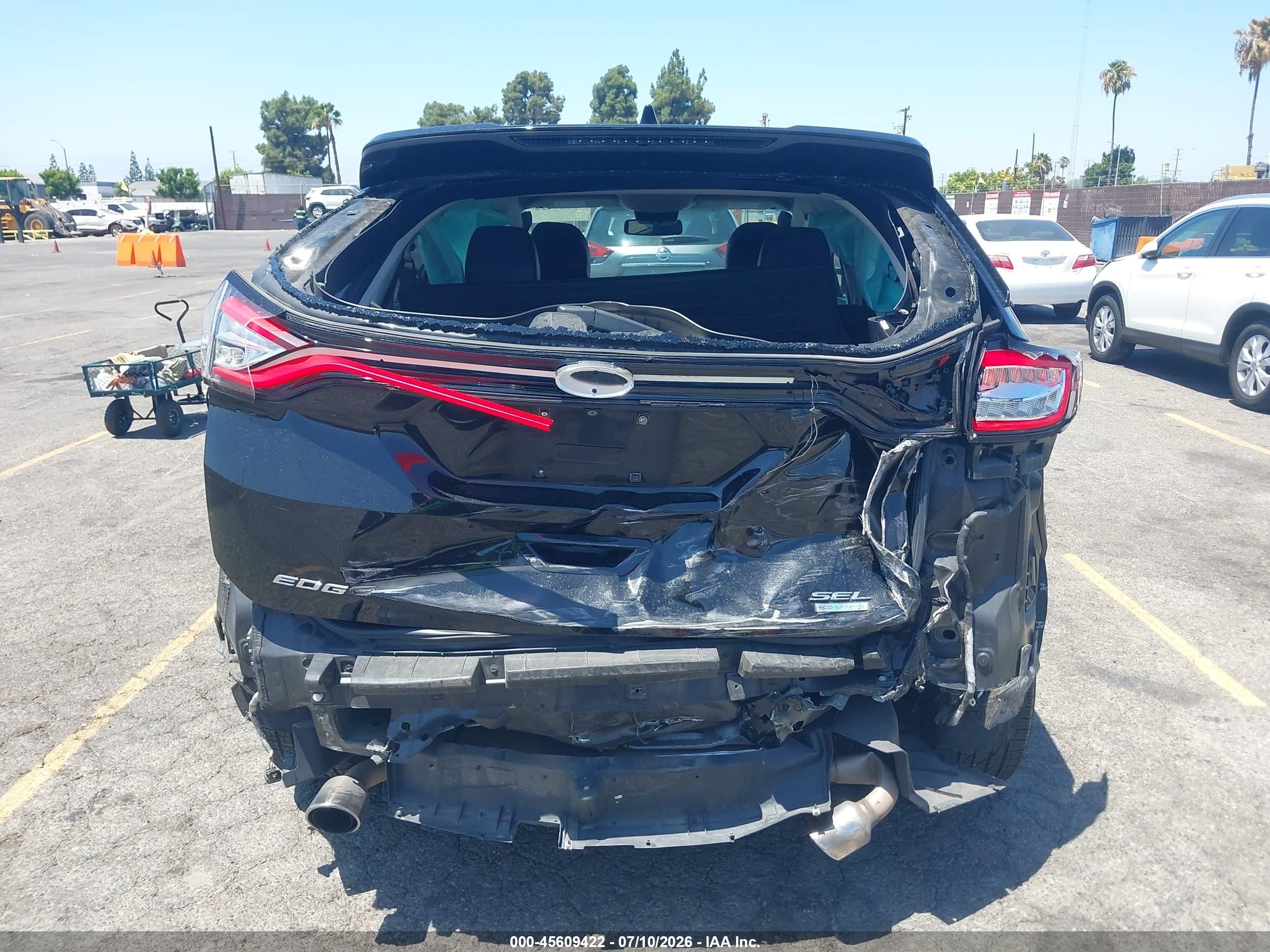 2015 Ford Edge Sel Black vin: 2FMTK3J94FBB34163