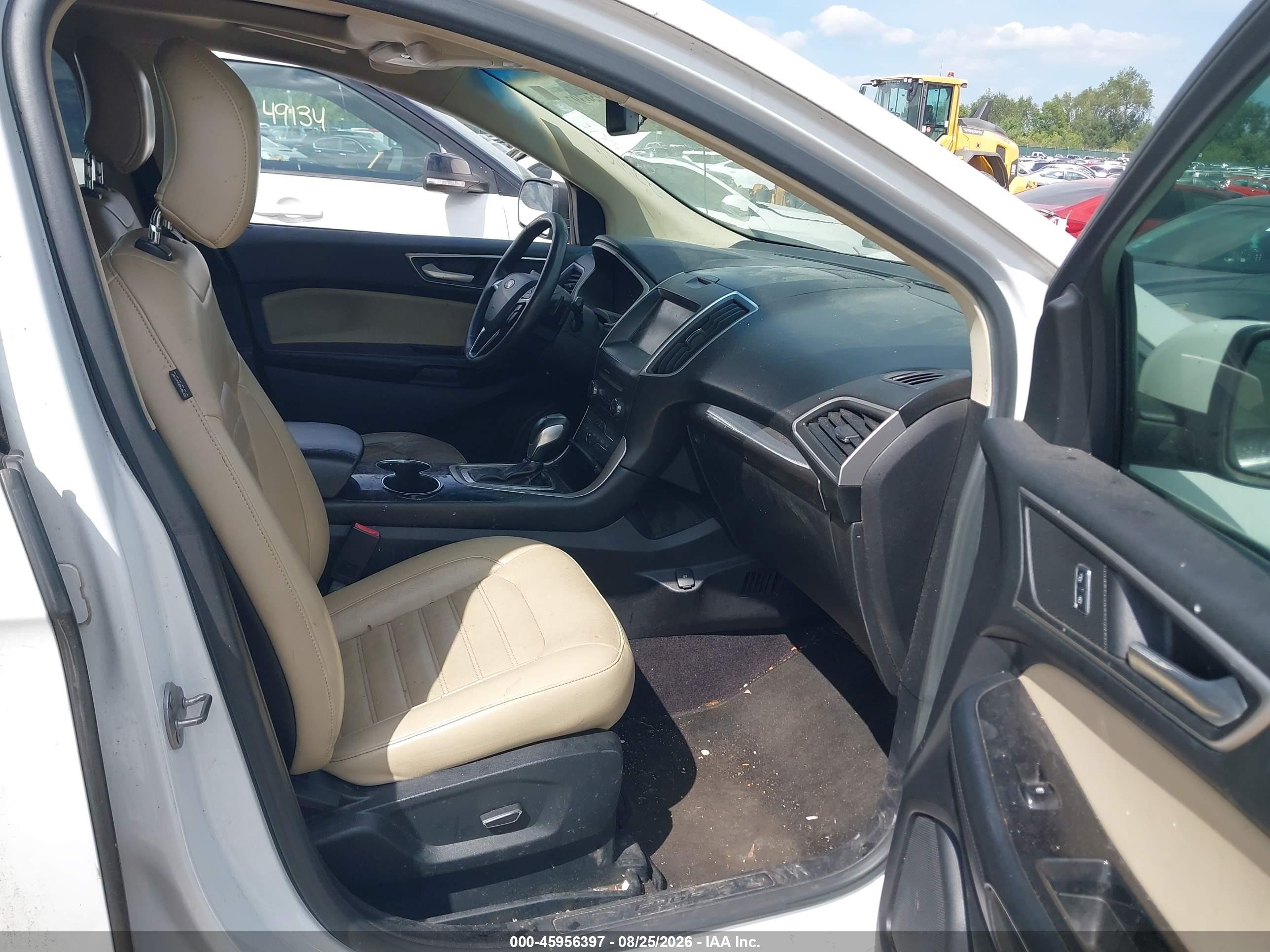 2015 Ford Edge Sel White vin: 2FMTK3J94FBB74095
