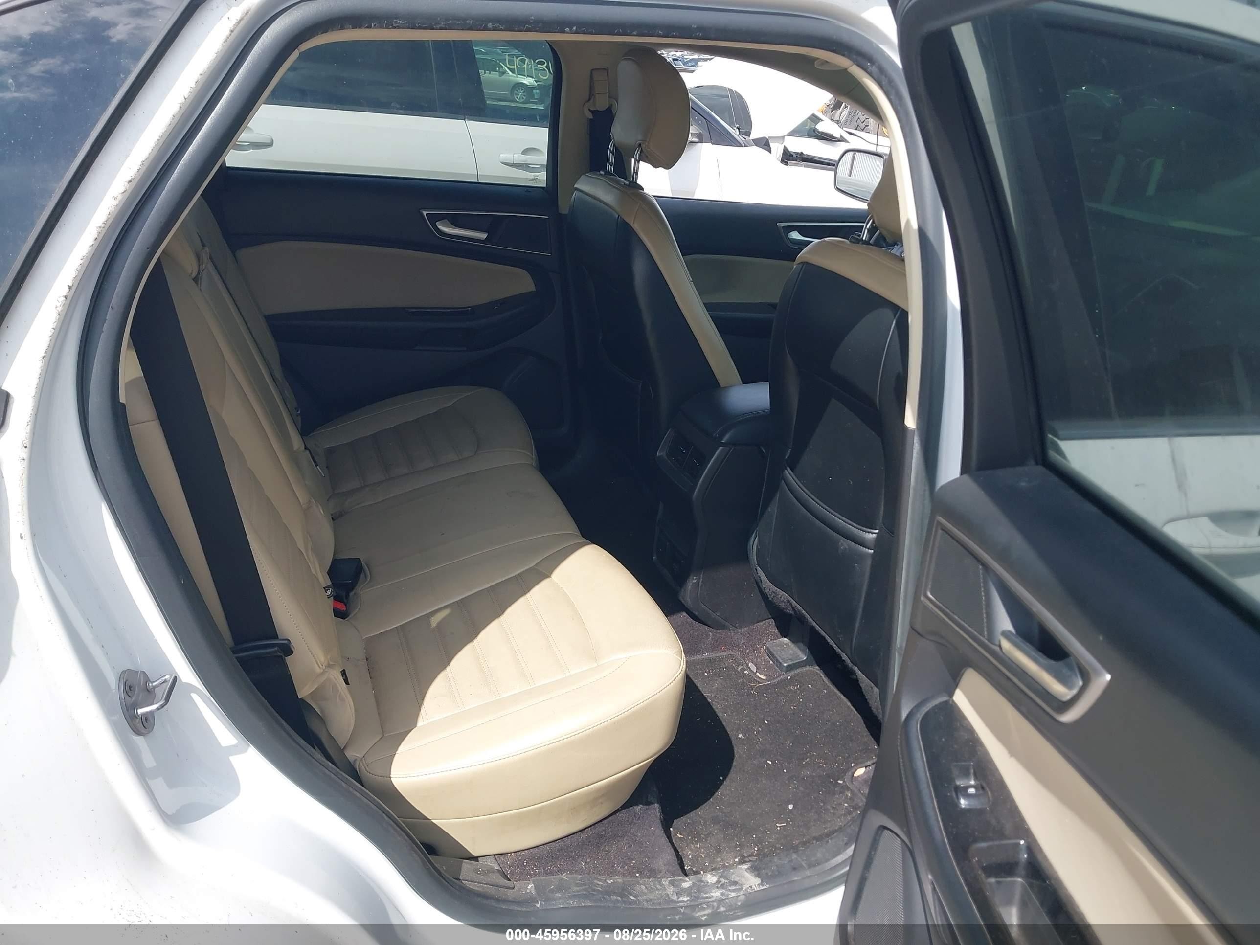 2015 Ford Edge Sel White vin: 2FMTK3J94FBB74095