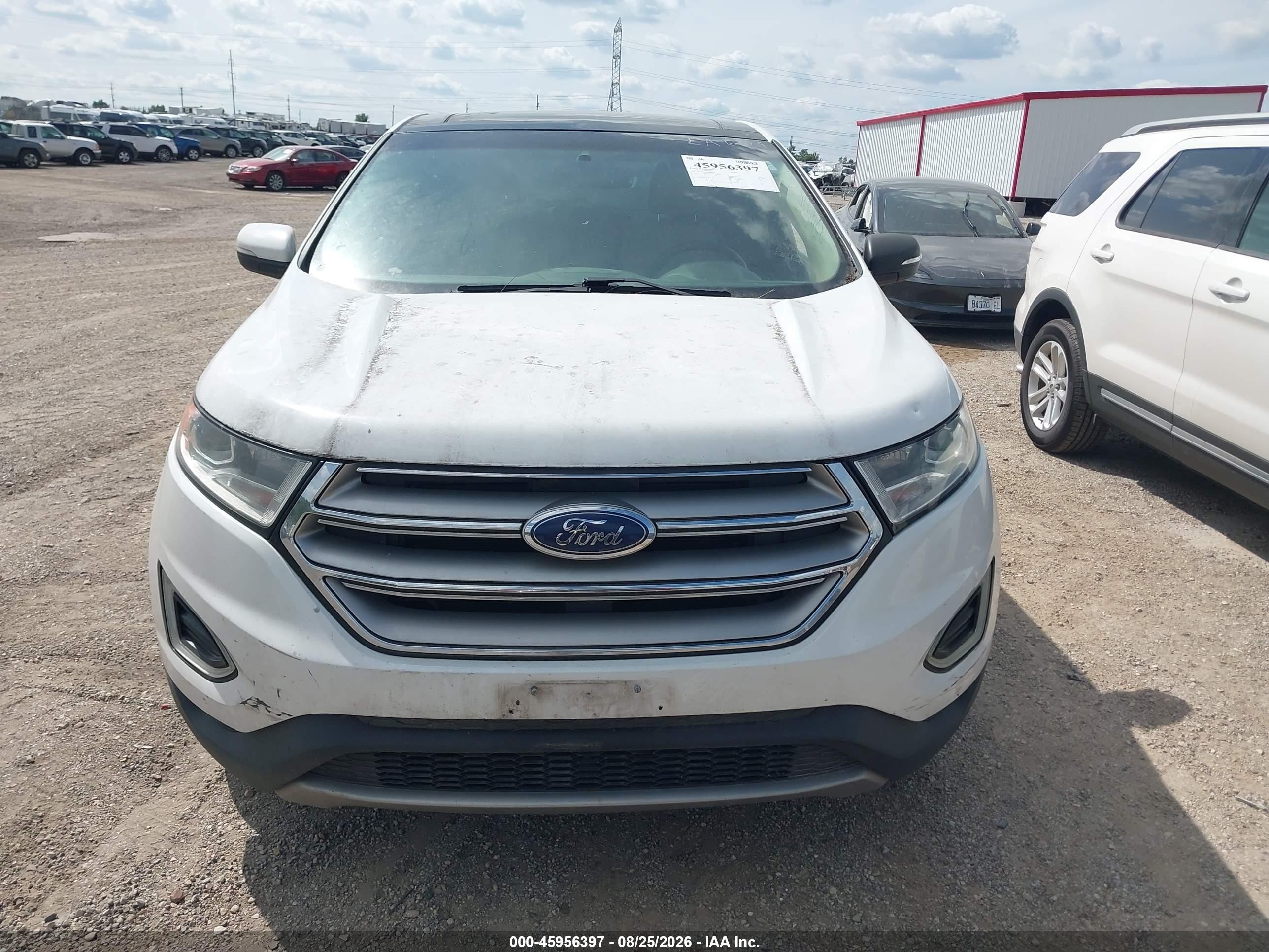 2015 Ford Edge Sel White vin: 2FMTK3J94FBB74095