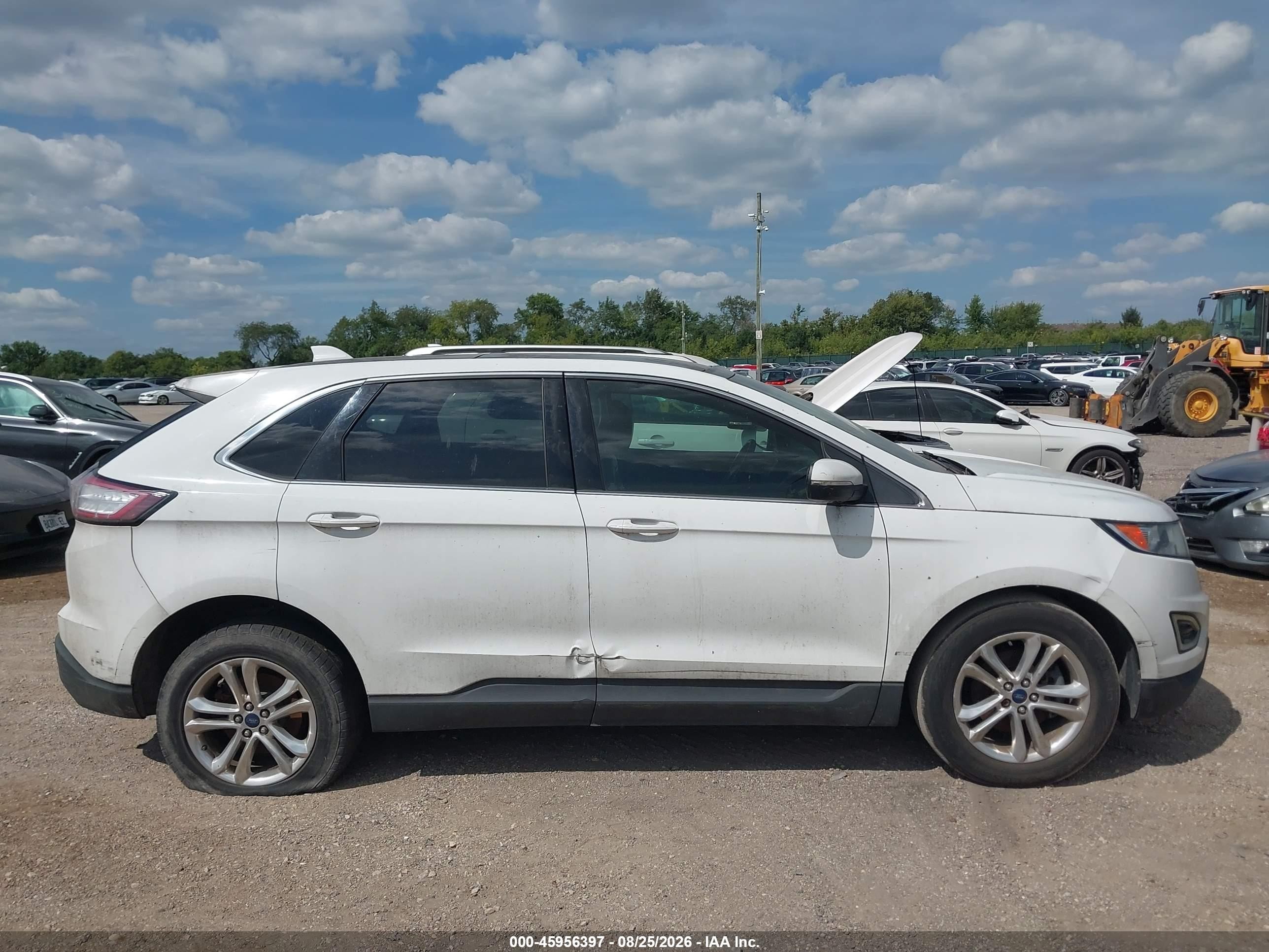 2015 Ford Edge Sel White vin: 2FMTK3J94FBB74095