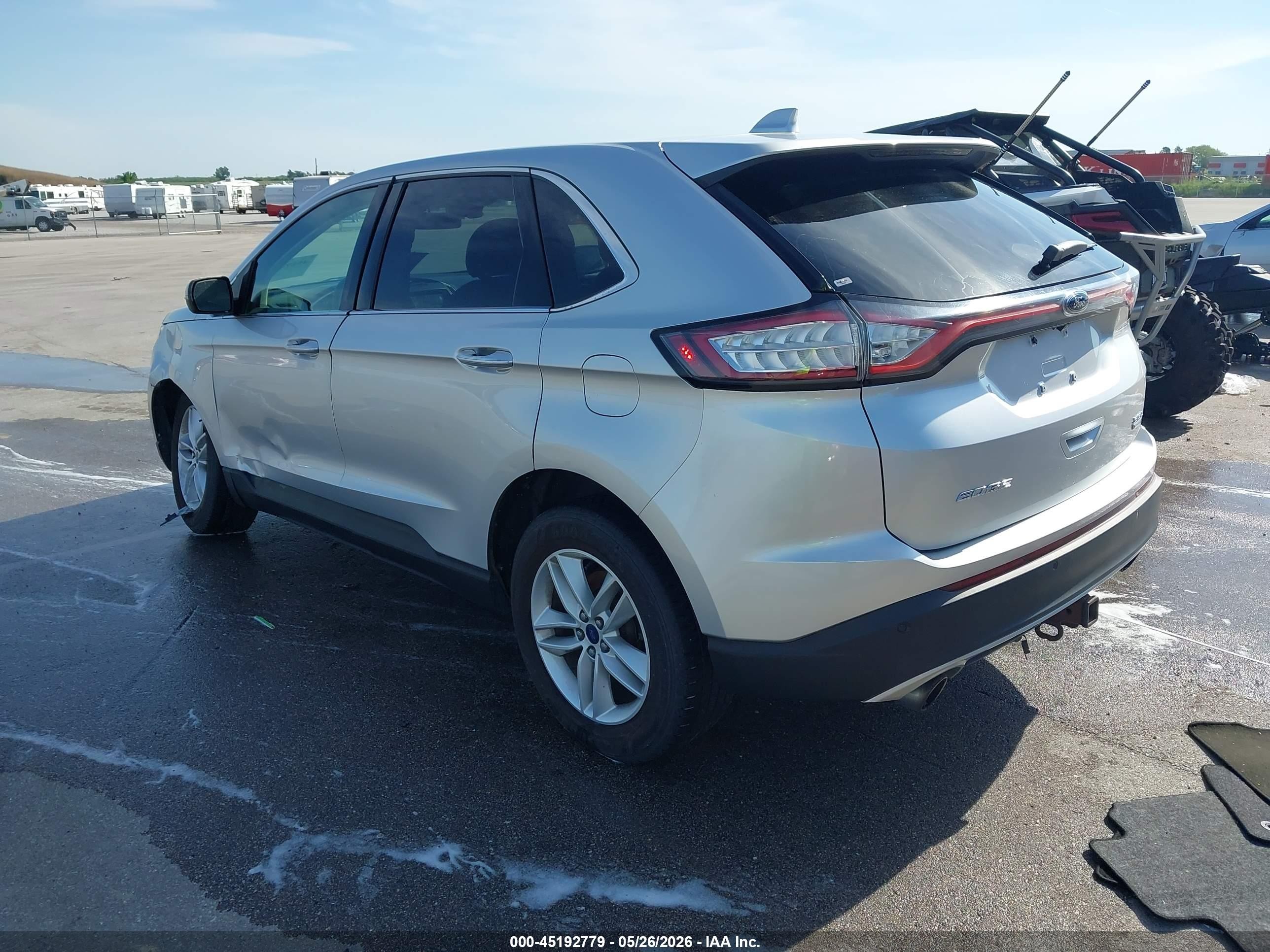 2015 Ford Edge Sel Silver vin: 2FMTK3J94FBB99448