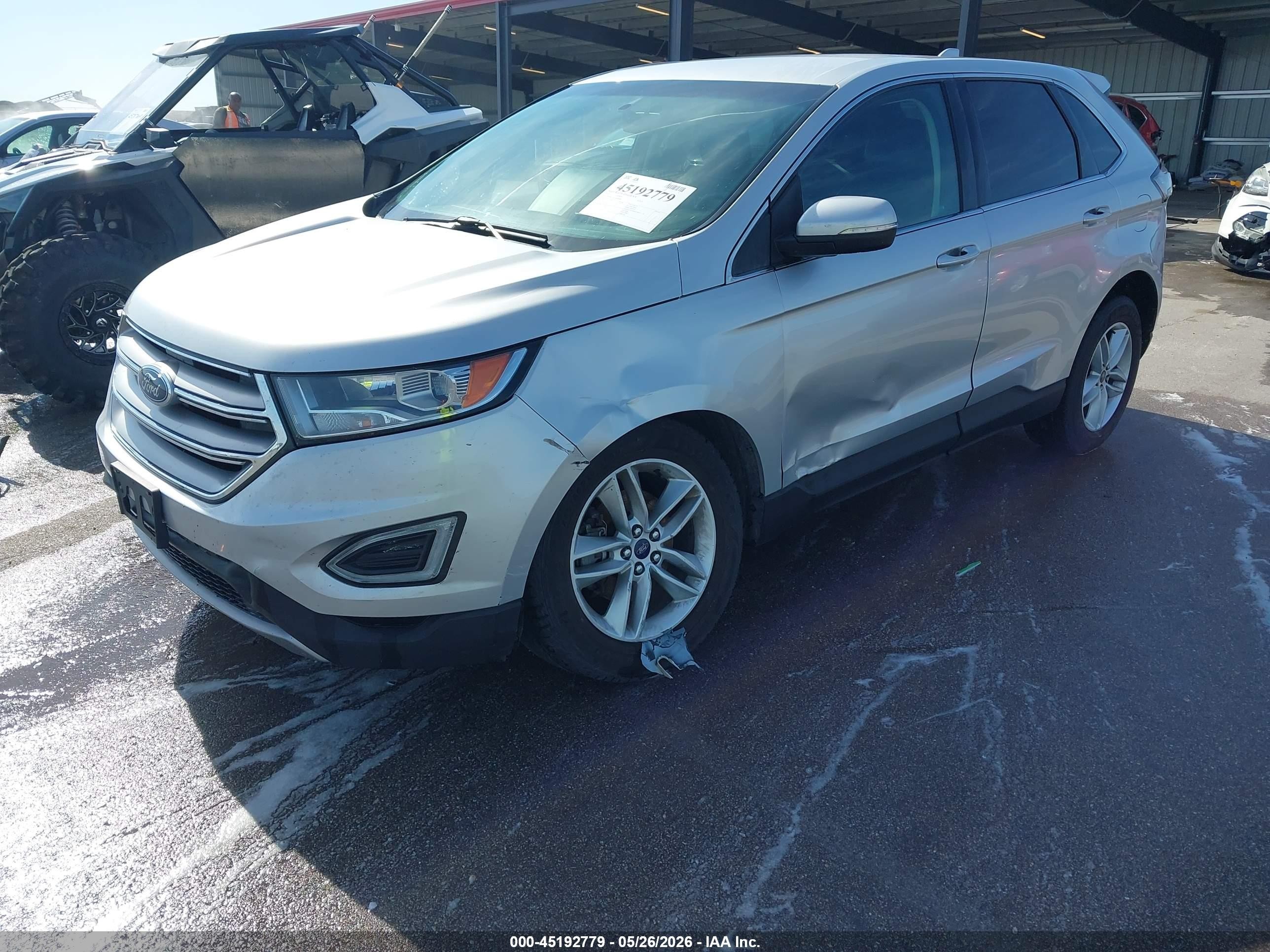 2015 Ford Edge Sel Silver vin: 2FMTK3J94FBB99448